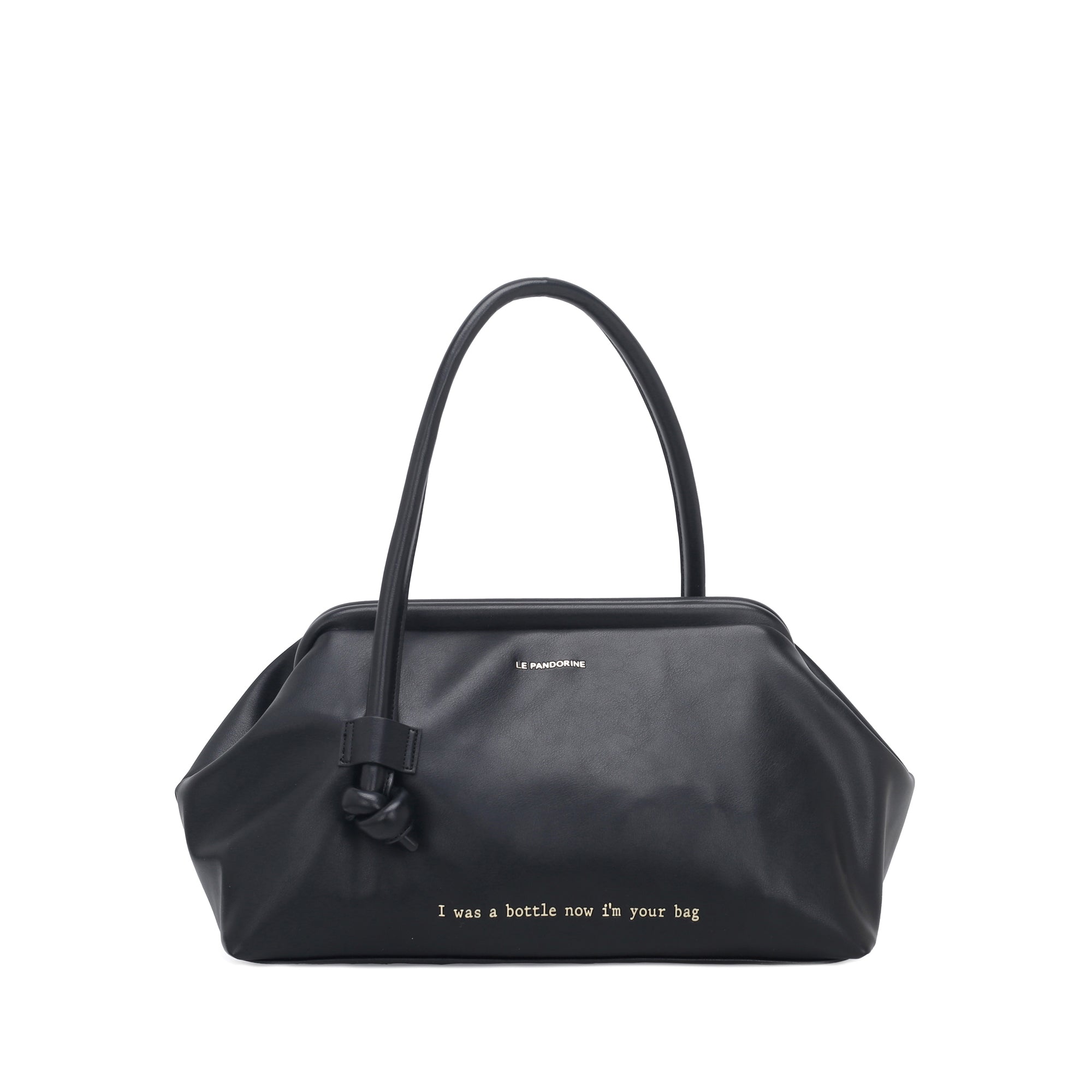 Borsa a mano media Bottle colore nero - Borse Donna | Le Pandorine
