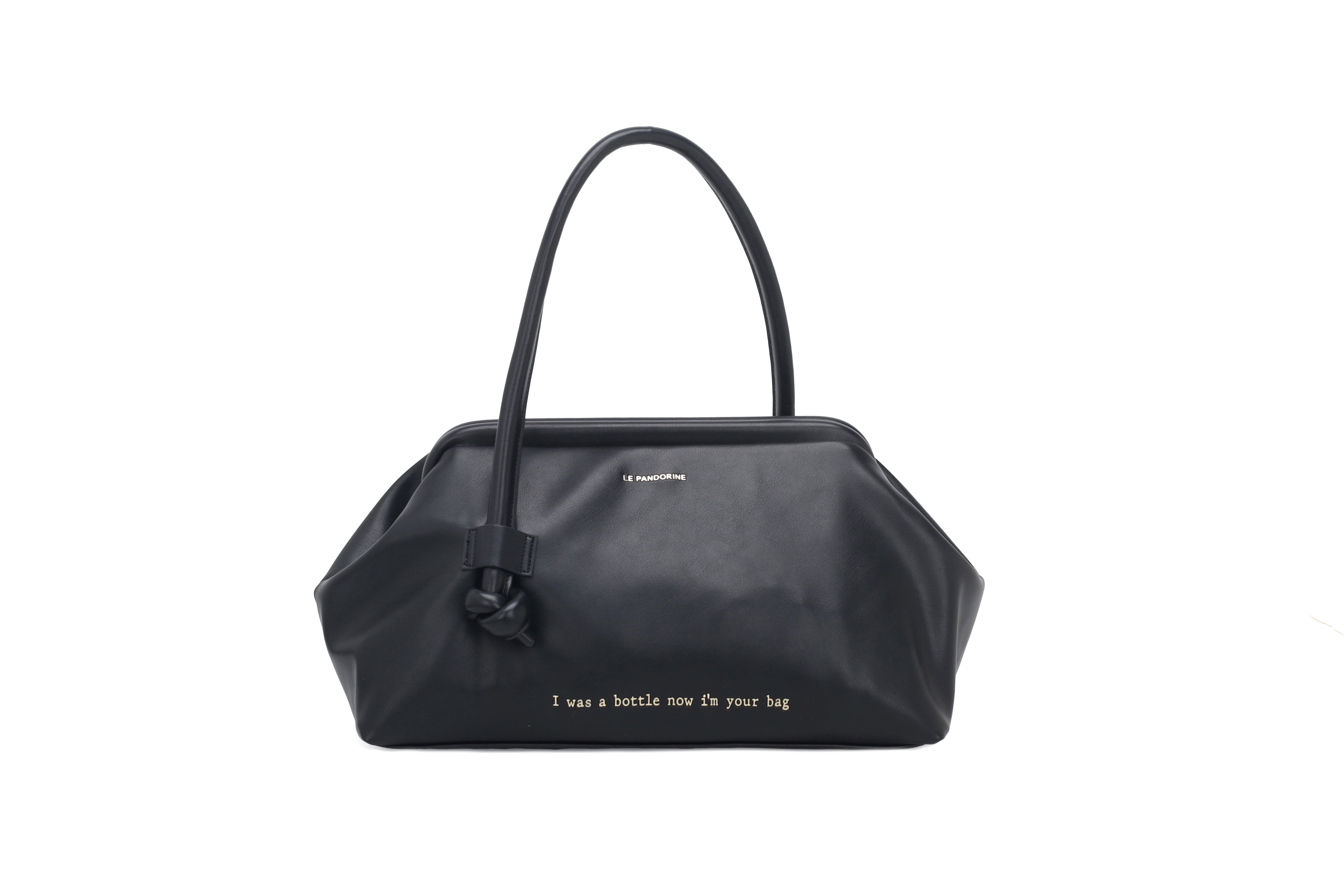PF253B541.C99 - Black bottle medium handbag - BLACK | Le Pandorine