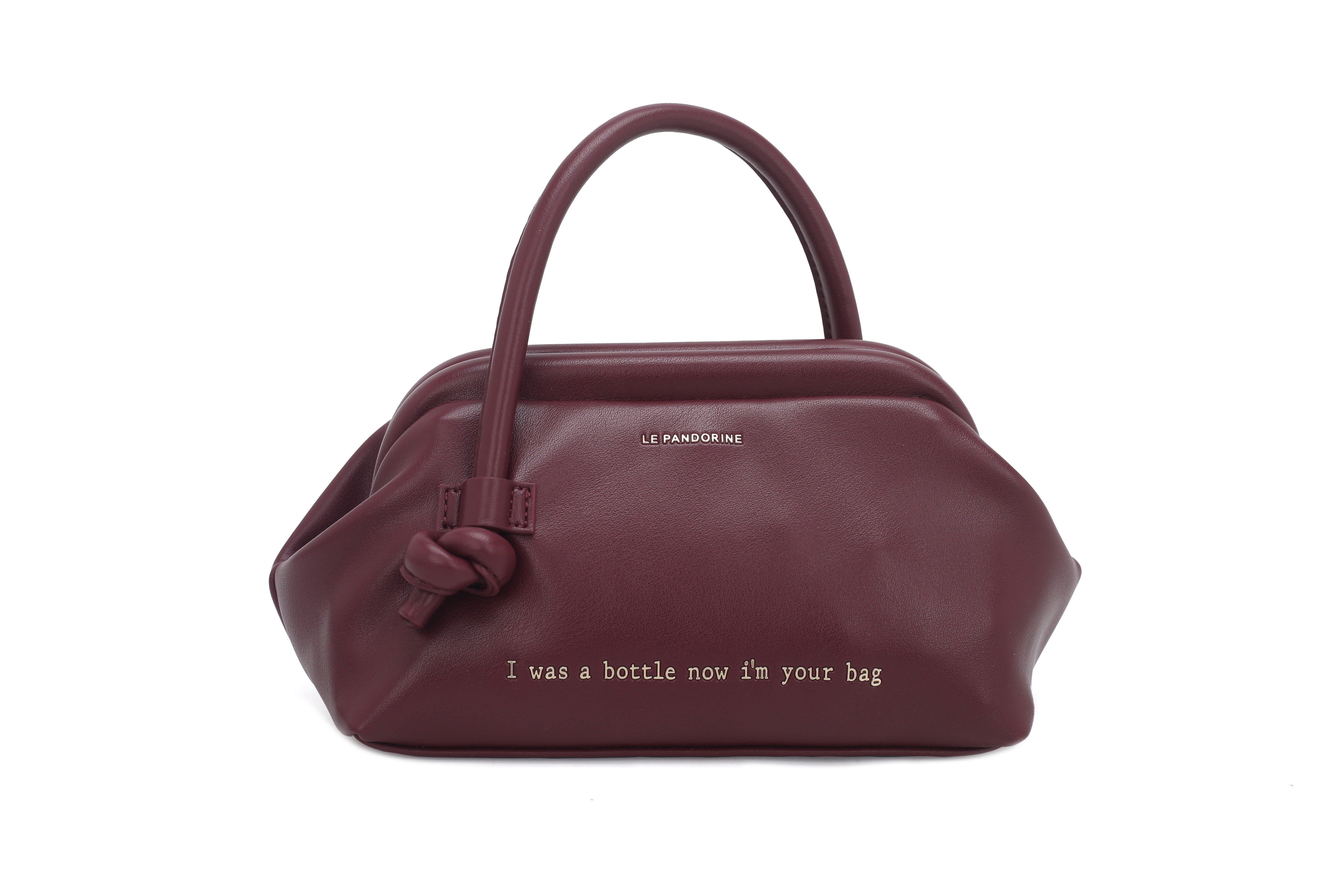 PF253B542.C80 - Borsa a mano piccola Bottle colore prugna - VIOLA | Le Pandorine
