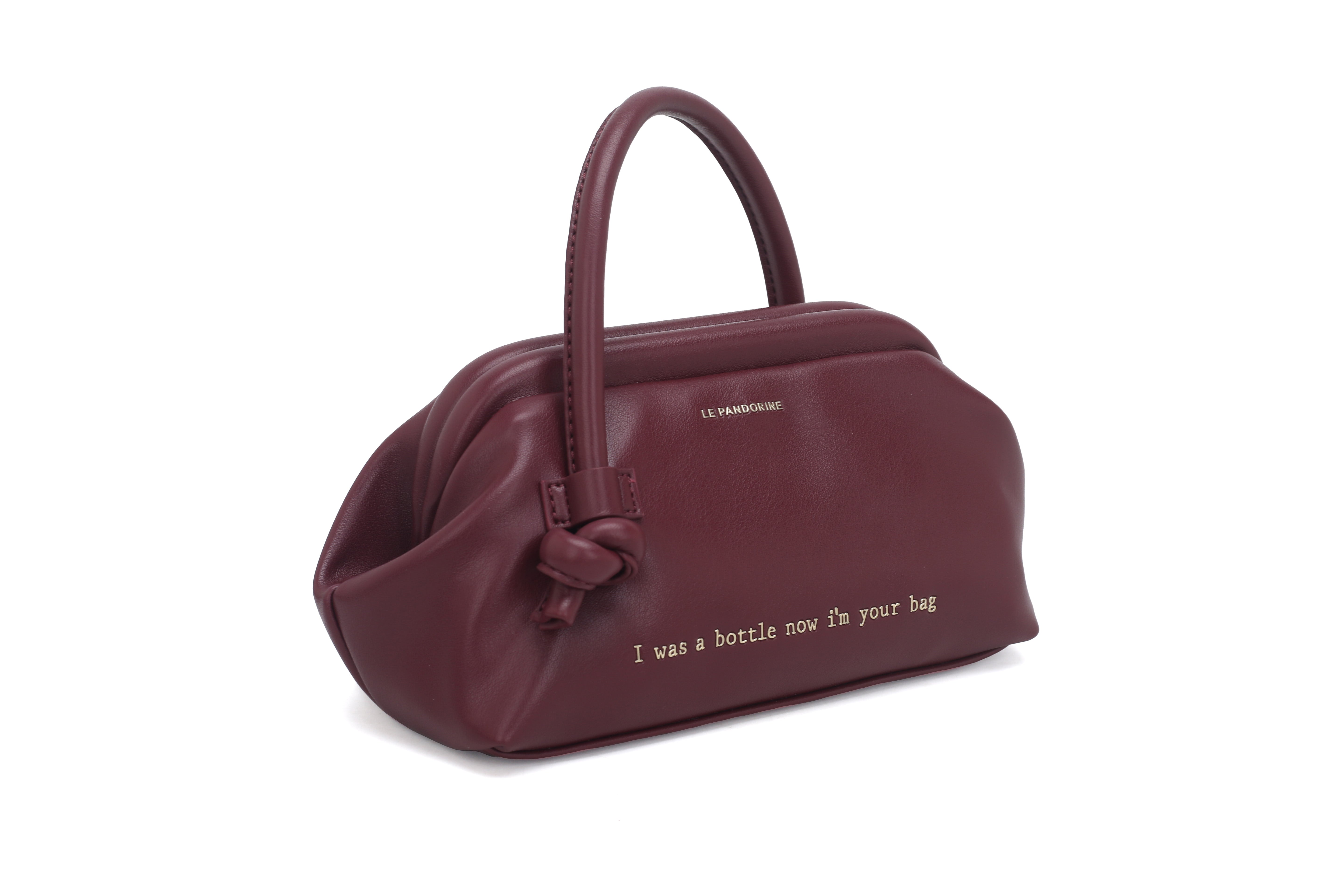PF253B542.C80 - Borsa a mano piccola Bottle colore prugna - VIOLA | Le Pandorine