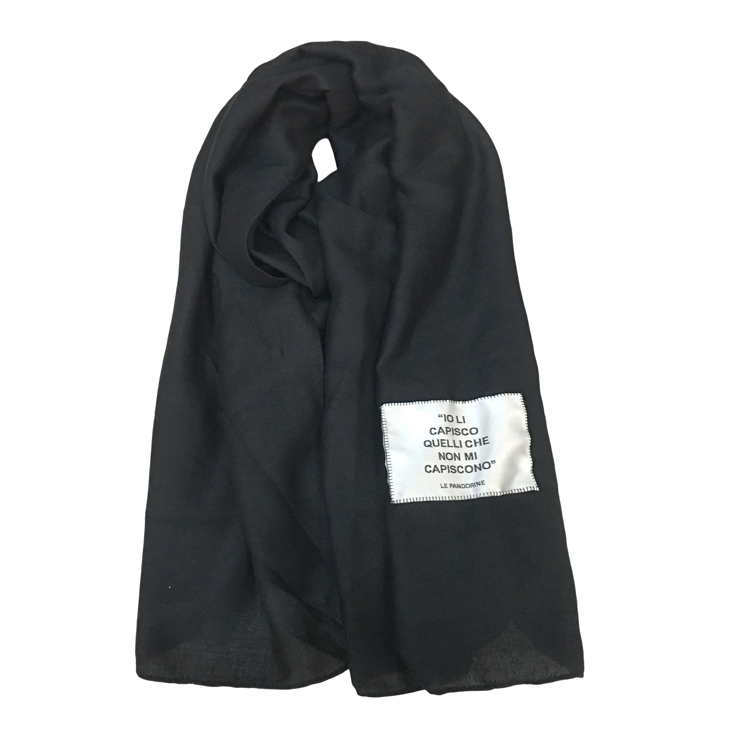 Black aria scarf 90x180 - Collezione Fall Winter | Le Pandorine