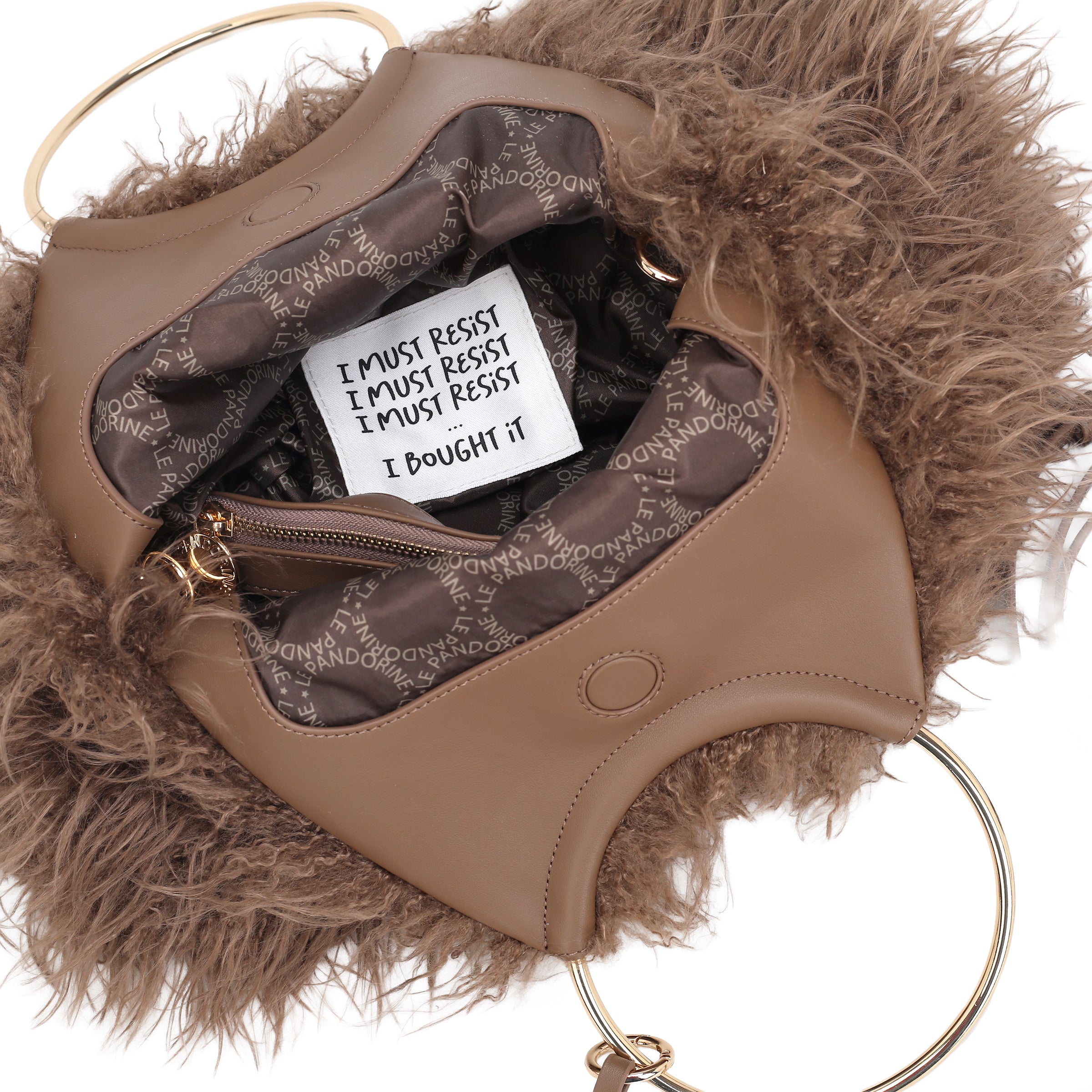 Borsa grande a tracolla Rachel colore legno - Collezione Fall Winter | Le Pandorine