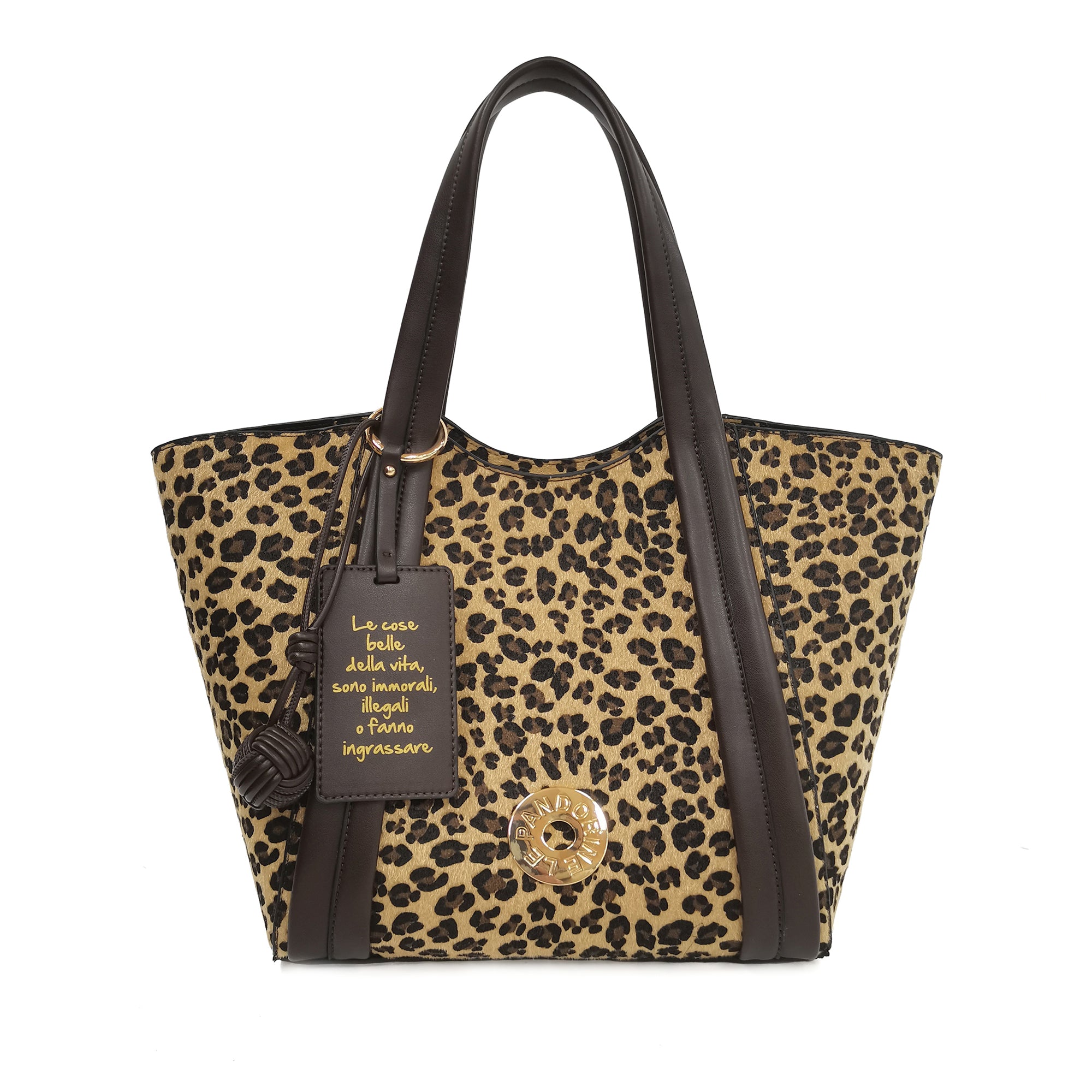 PF255B575.06M - Shopping grande Vicky colore maculato - MARRONE | Le Pandorine