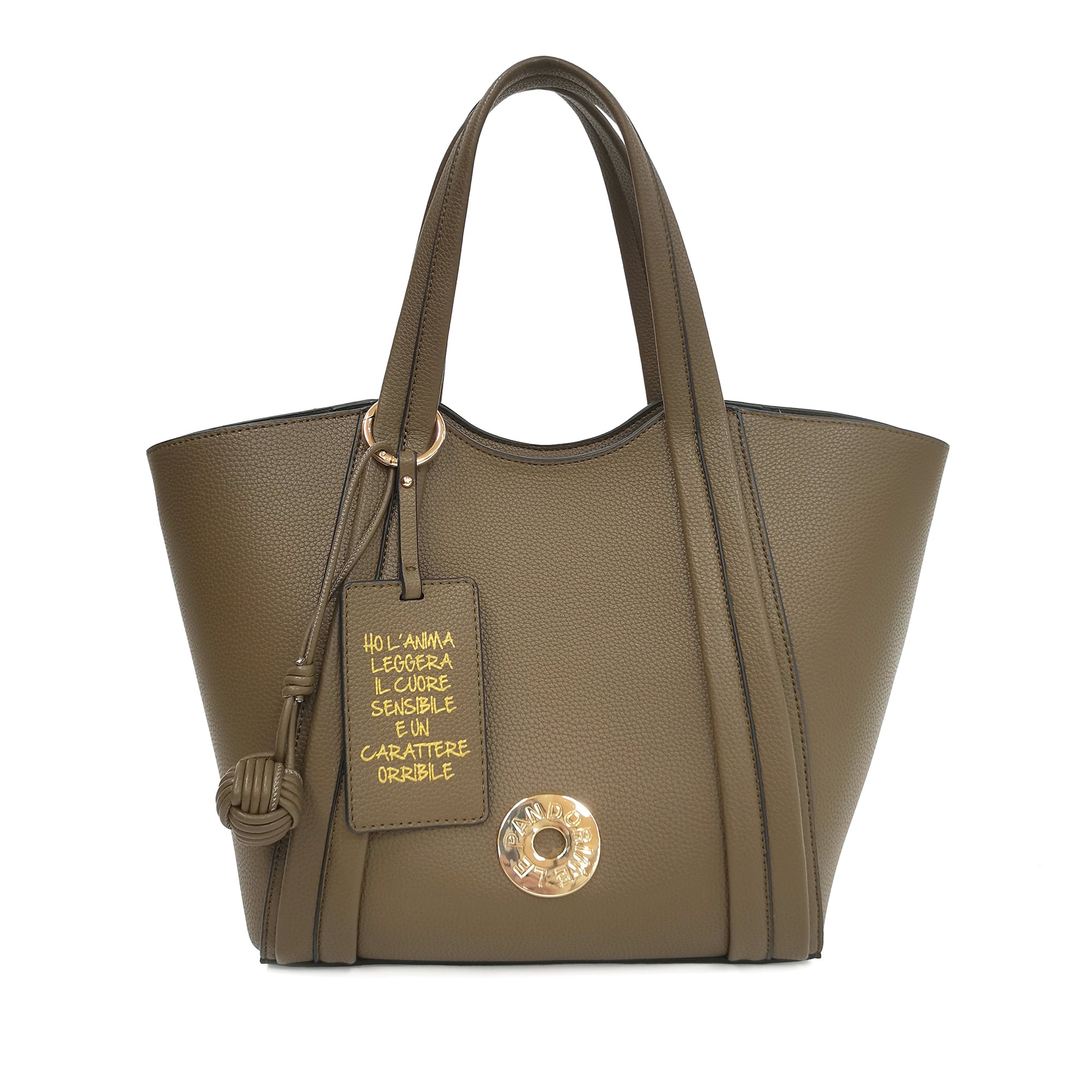 PF255B575.C41 - Shopping grande Vicky colore verde militare - VERDE | Le Pandorine