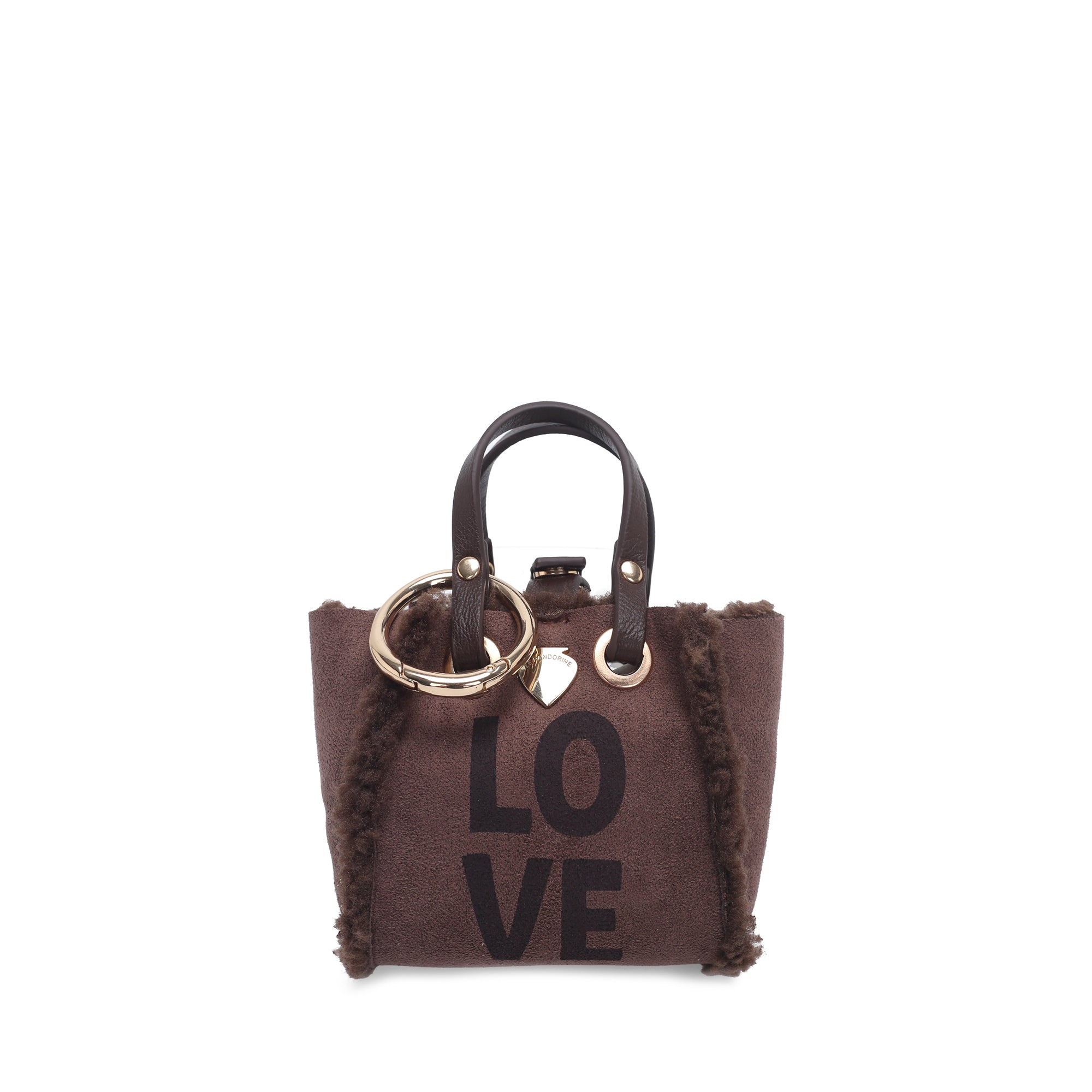 Dark brown little p keychain - All | Le Pandorine