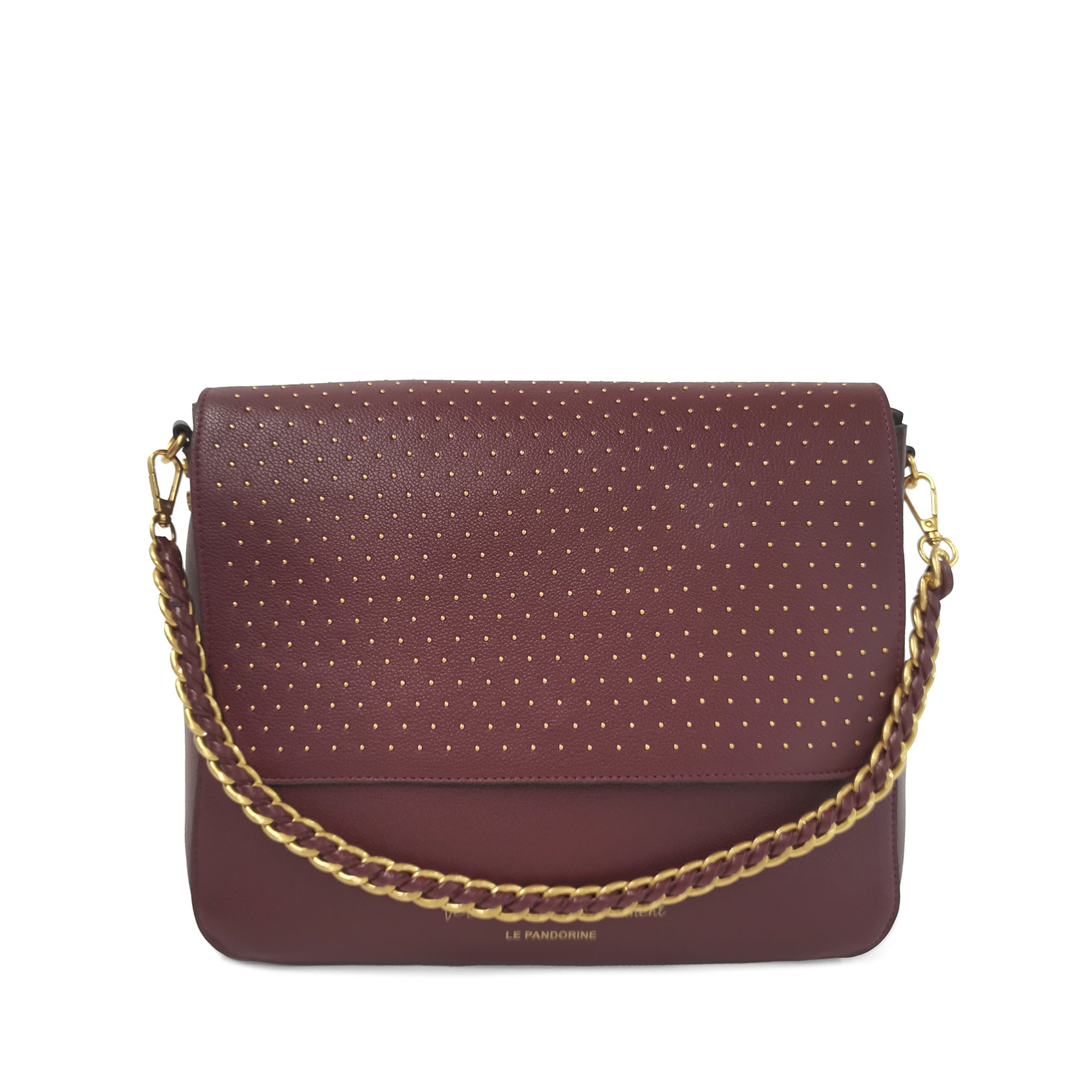 Borsa a spalla media Brenda colore bordeaux - Collezione Fall Winter | Le Pandorine