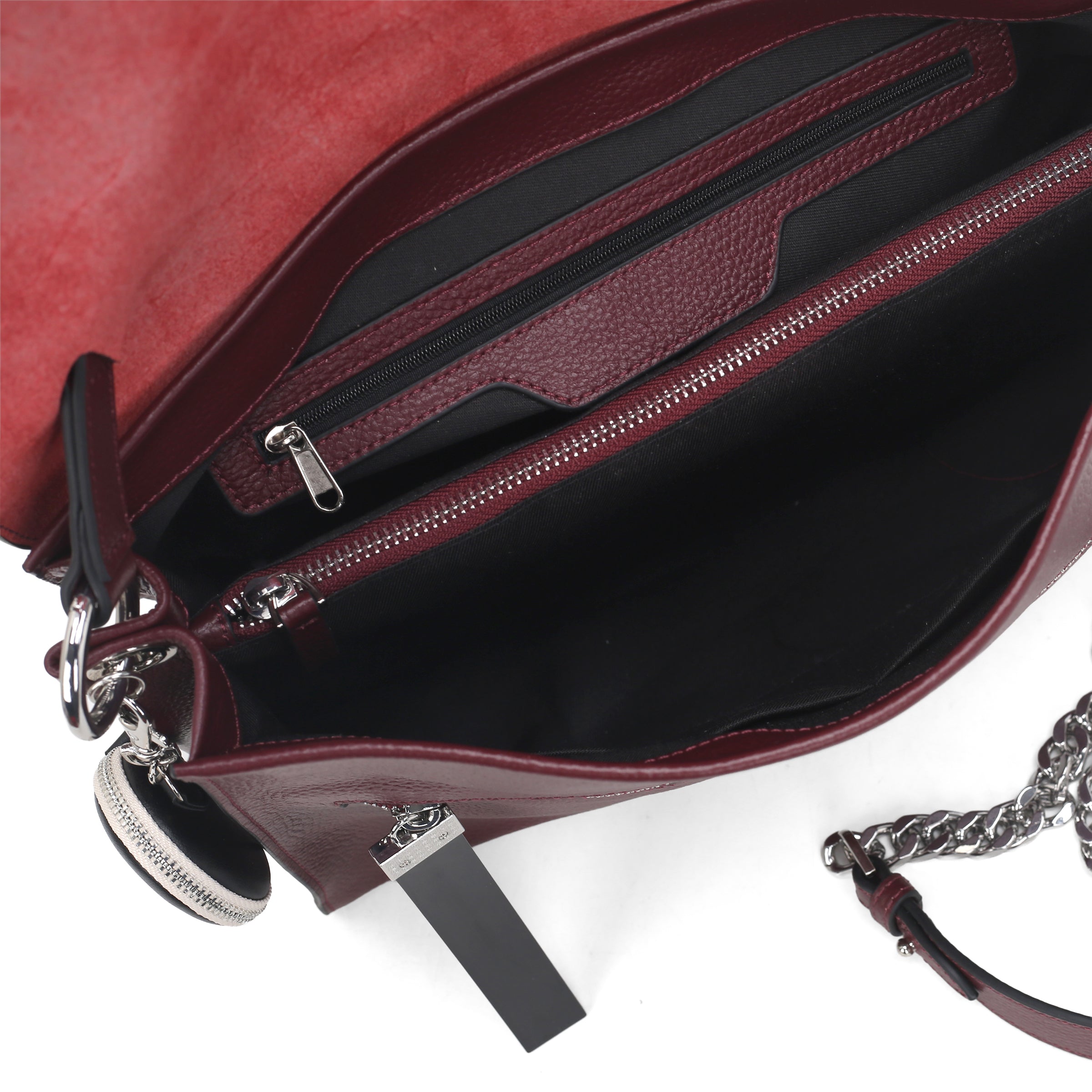 Borsa a spalla grande Metro Bag colore bordeaux - Metro Bag: Borse in Pelle | Le Pandorine