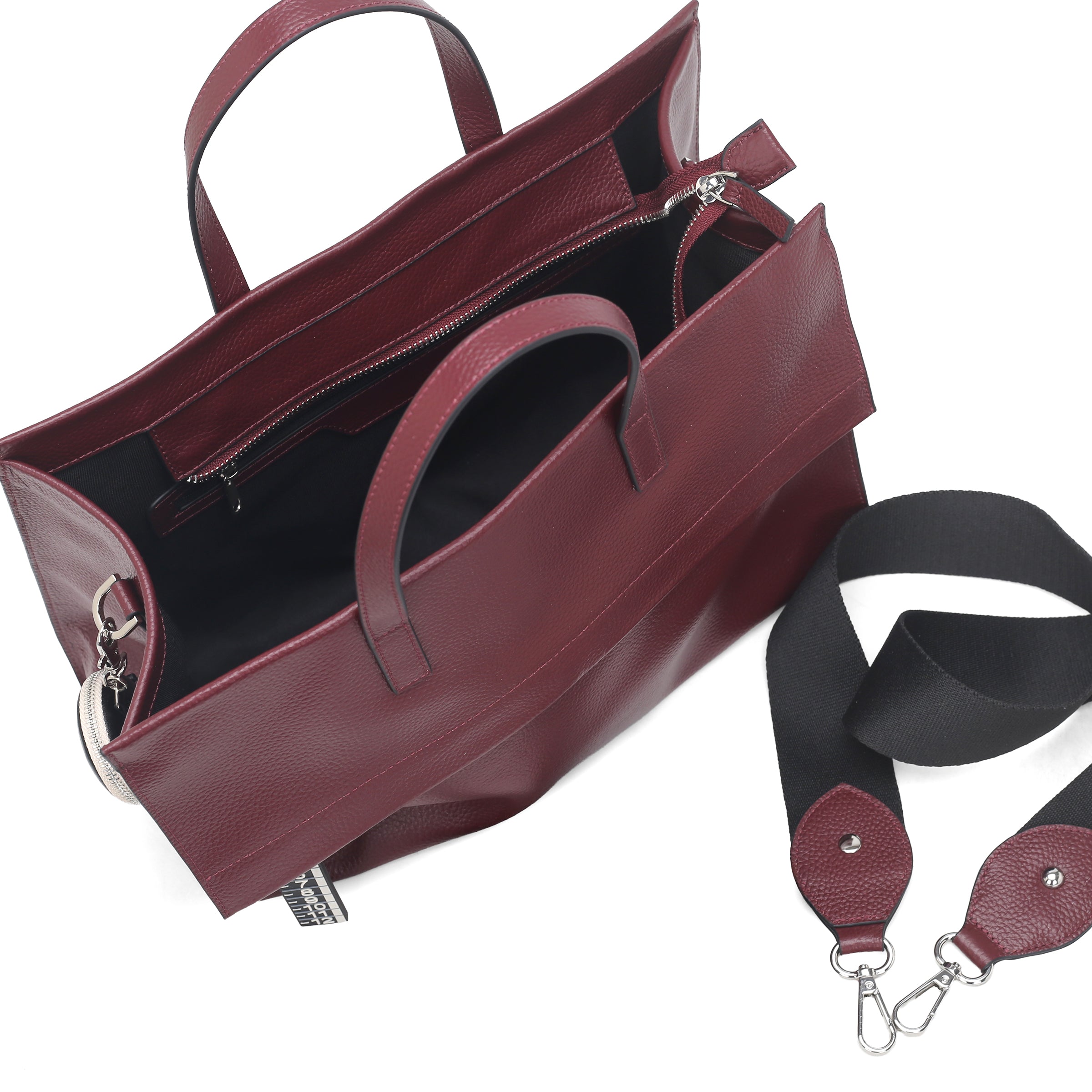 Borsa a mano grande Handbag colore bordeaux - Metro Bag: Borse in Pelle | Le Pandorine