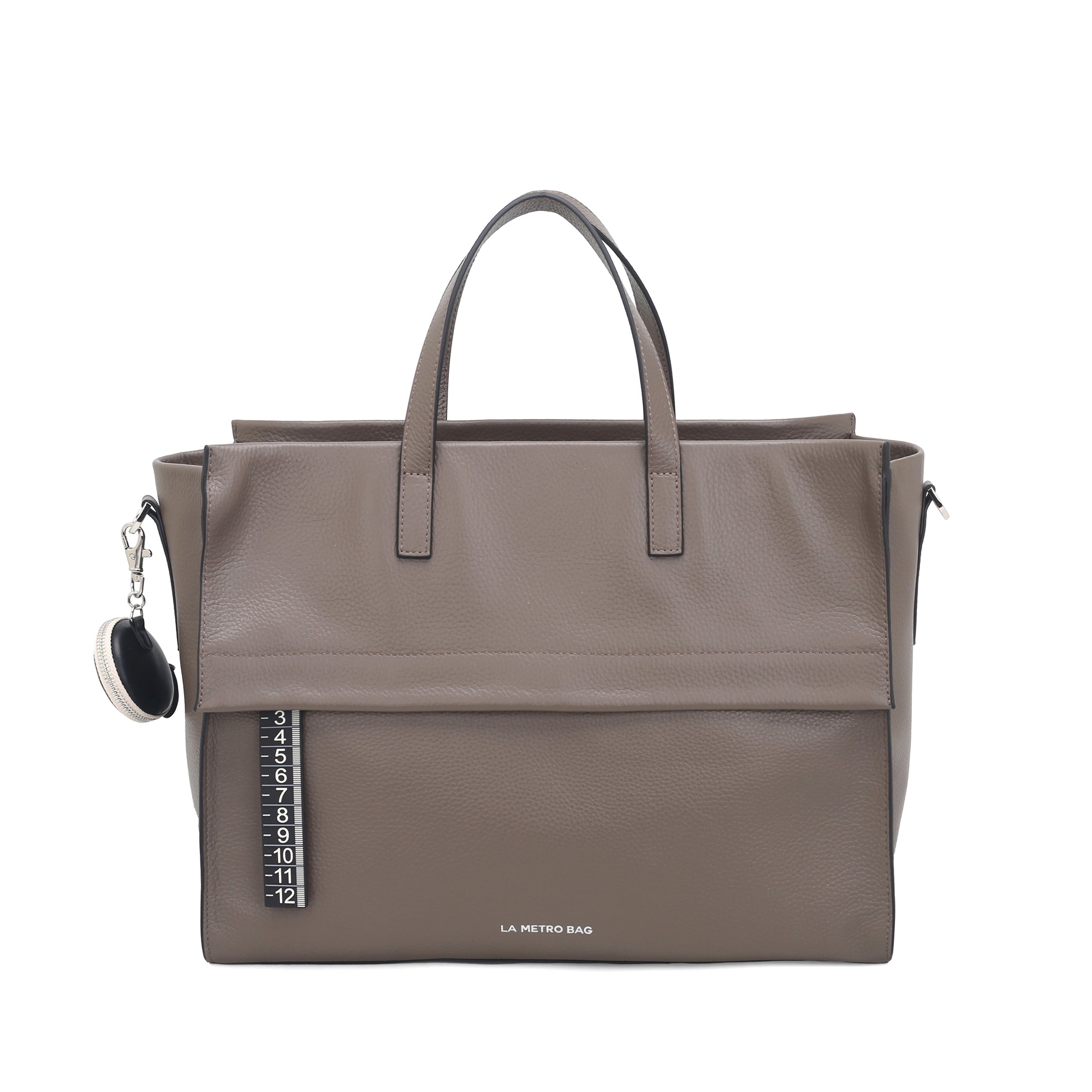 Dove-grey handbag big - Metro Bag: Leather Bags | Le Pandorine