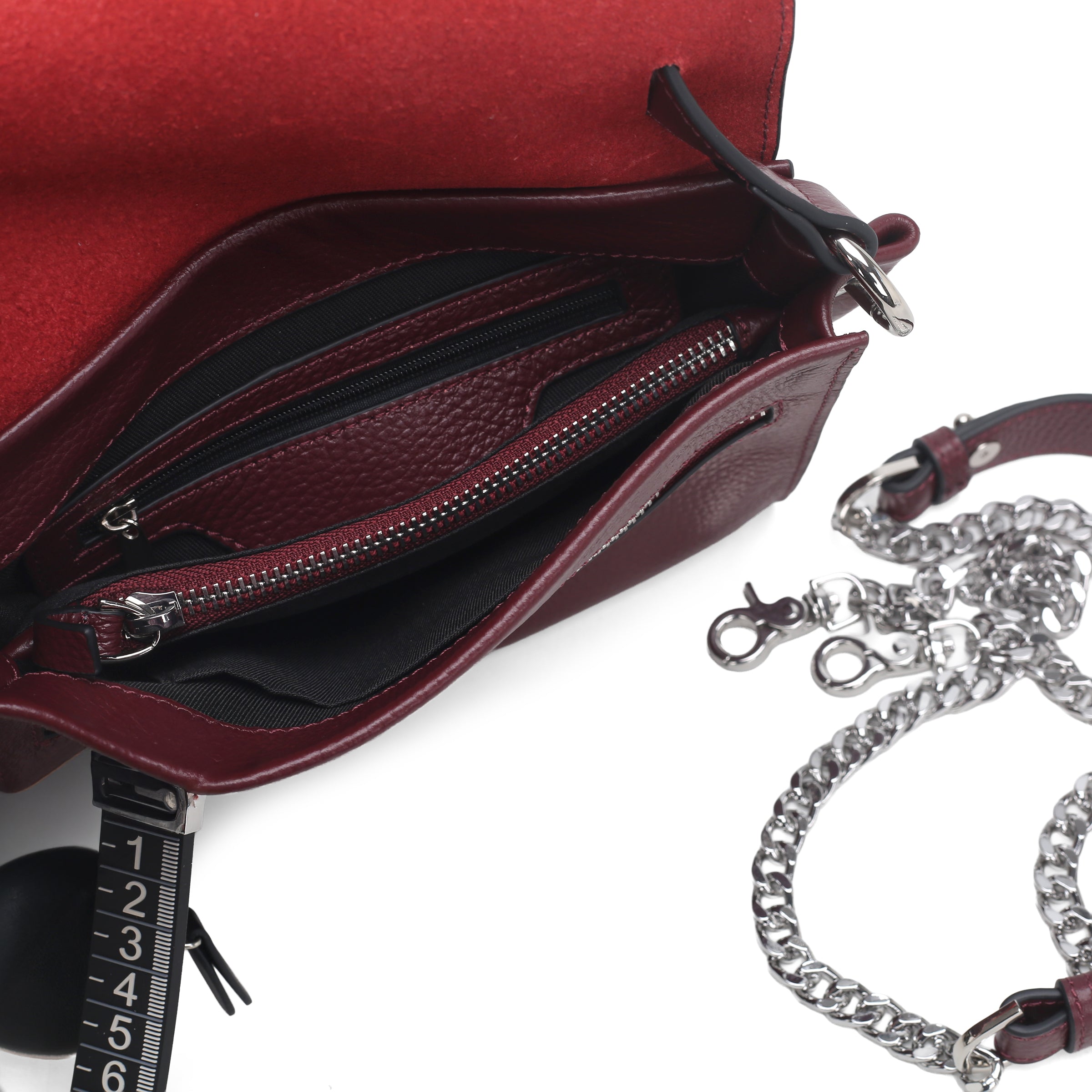 Borse a tracolla Metro Mini colore bordeaux - Metro Bag: Borse in Pelle | Le Pandorine