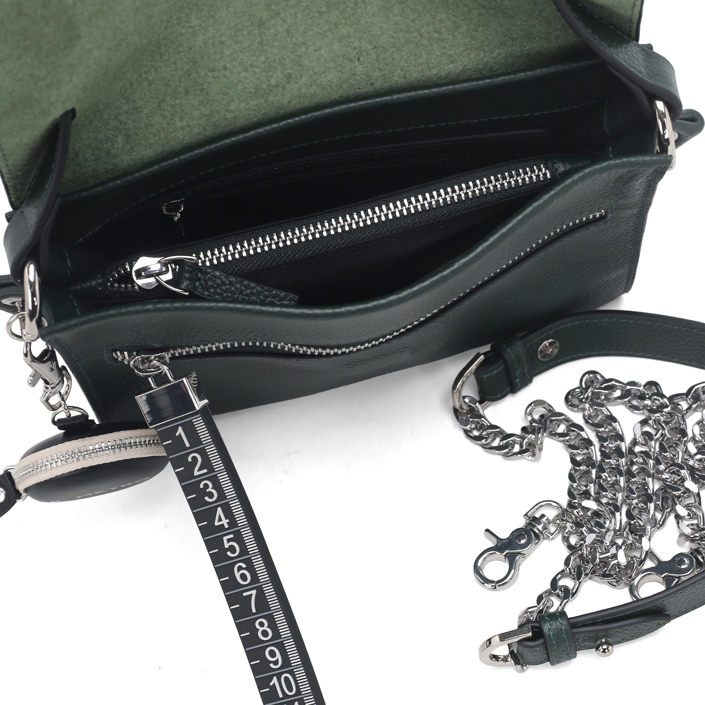 Borse a tracolla Metro Mini colore ottanio - Metro Bag: Borse in Pelle | Le Pandorine