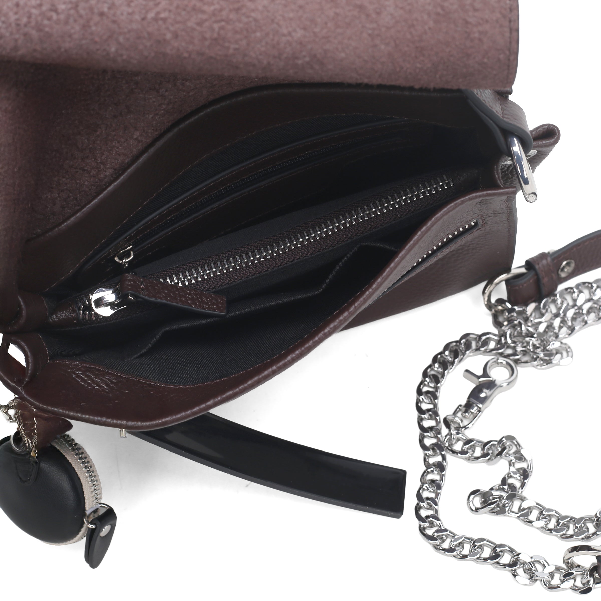 Borse a tracolla Metro Mini colore testa di moro - Metro Bag: Borse in Pelle | Le Pandorine