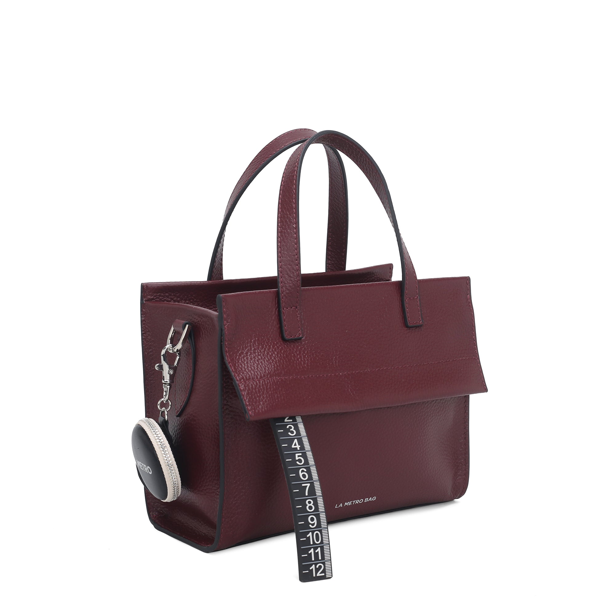 Borsa a mano piccola Metro Bag colore bordeaux - Metro Bag: Borse in Pelle | Le Pandorine