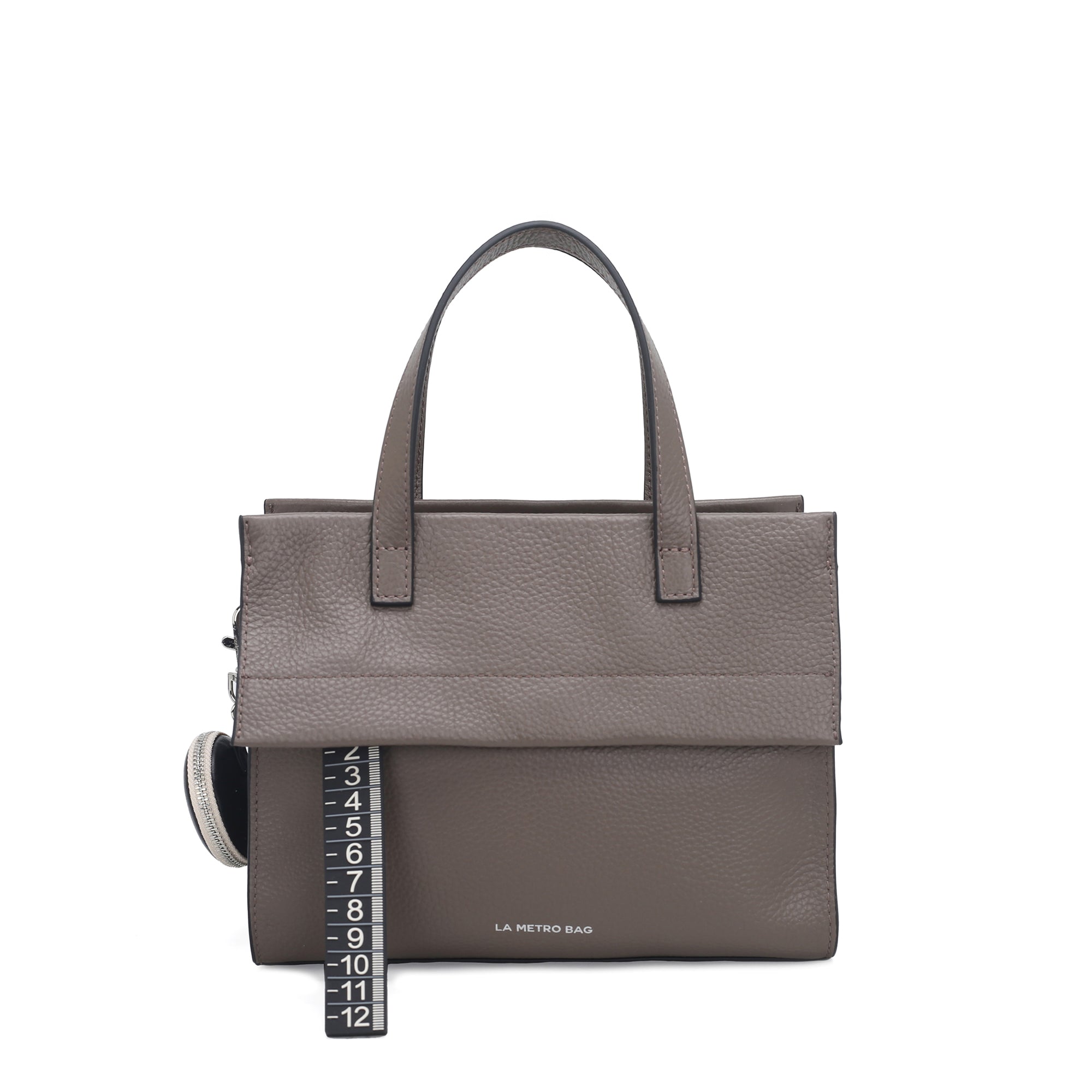 Dove-grey metro bag small shoulder bag - Metro Bag: Leather Bags | Le Pandorine