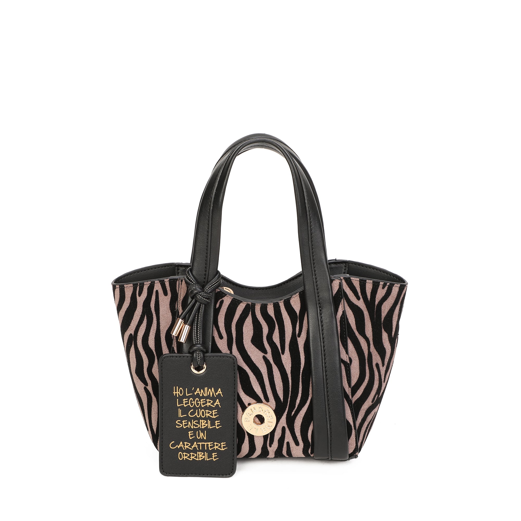 Mini bag a mano Vicky con stampa animalier colore tortora - Collezione Fall Winter | Le Pandorine