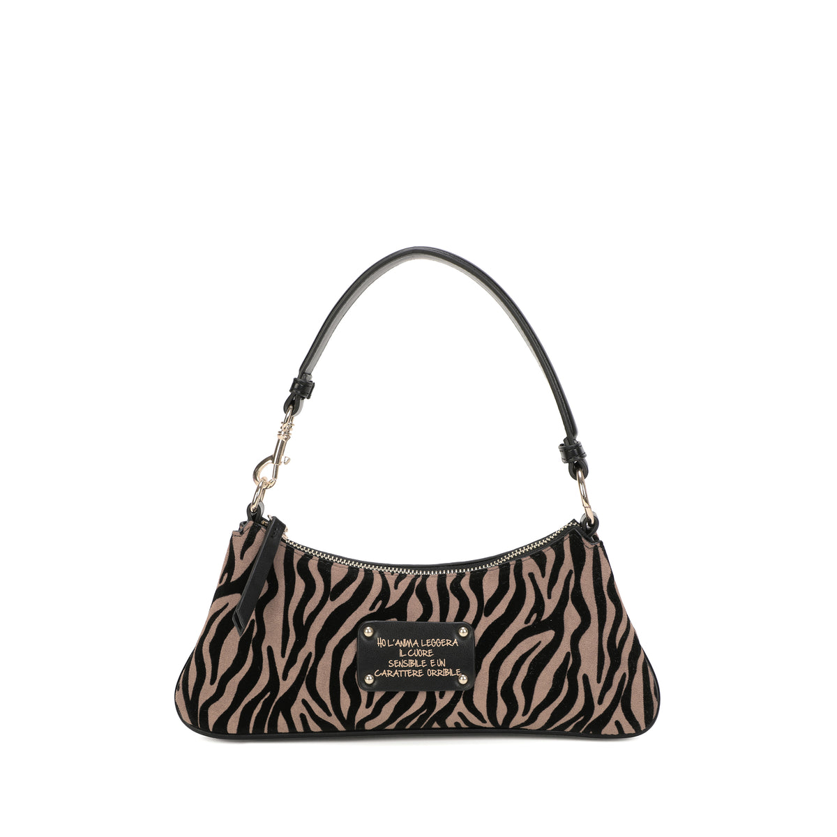 Borsa a spalla Vicky con stampa animalier colore tortora - Collezione Fall Winter | Le Pandorine