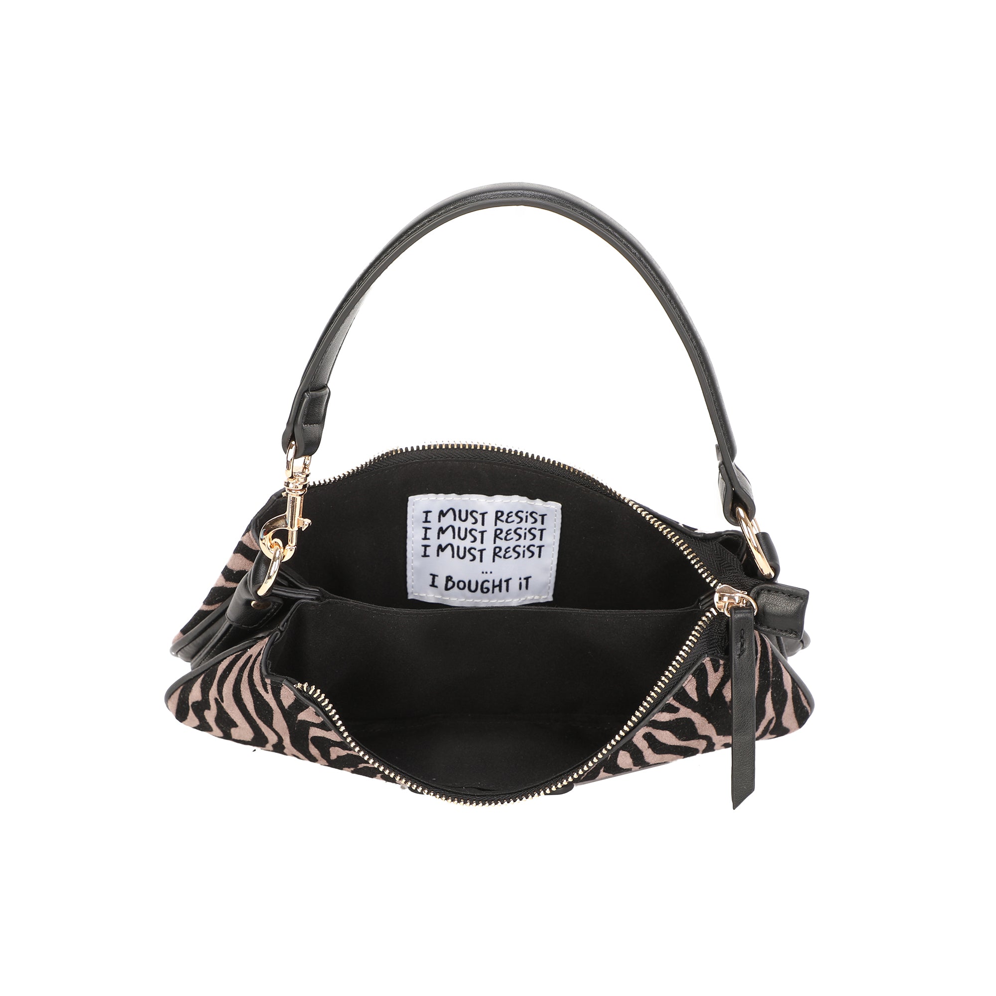 Borsa a spalla Vicky con stampa animalier colore tortora - Collezione Fall Winter | Le Pandorine