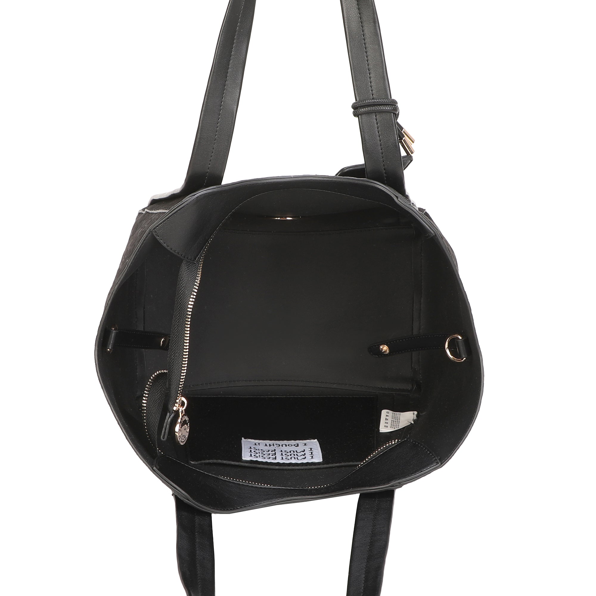 Shopping bag Vicky con stampa animalier colore nero - Collezione Fall Winter | Le Pandorine