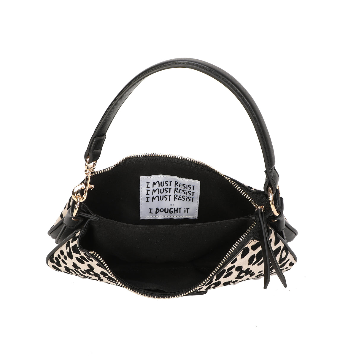 PF2615B79.C00 - Borsa a spalla Vicky con stampa animalier colore bianco - BIANCO | Le Pandorine