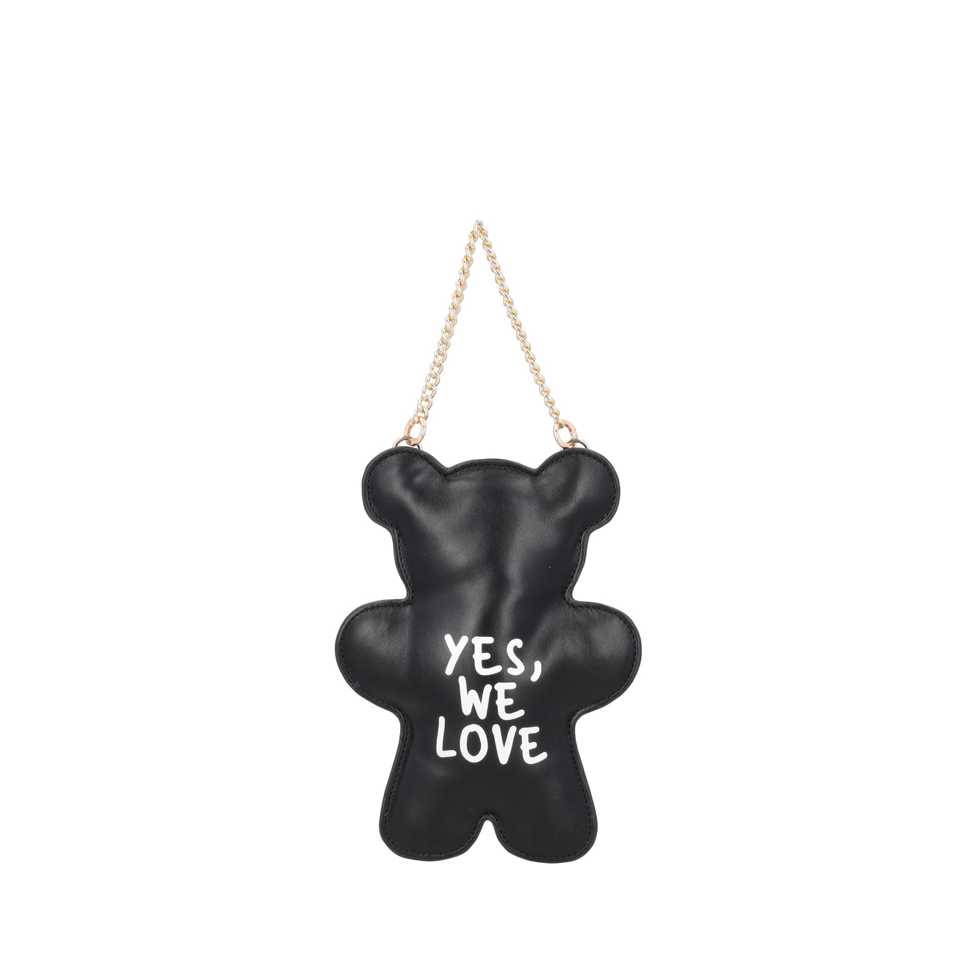 Borsa a tracolla piccola Bubi a forma di orsetto colore nero - Collezione Fall Winter | Le Pandorine