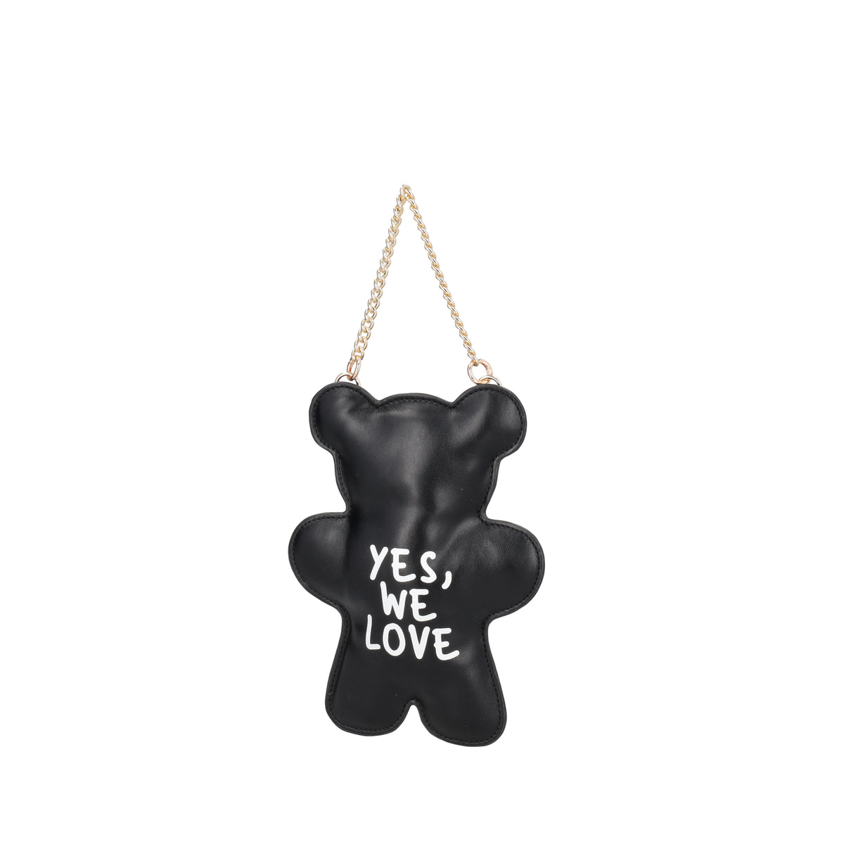 Borsa a tracolla piccola Bubi a forma di orsetto colore nero - Collezione Fall Winter | Le Pandorine