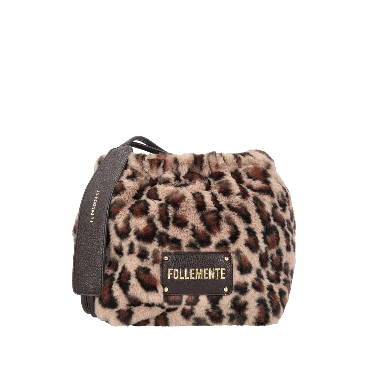 PF2621B75.06M - Oslo bucket bag in spotted teddy color - BROWN | Le Pandorine
