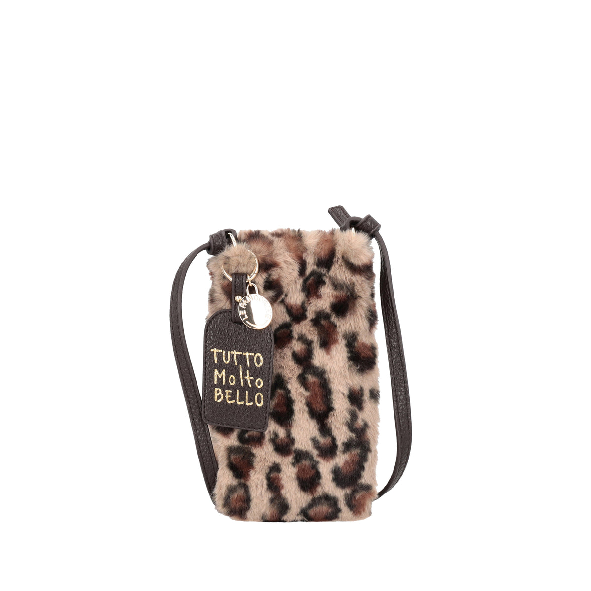 PF2621B76.06M - Oslo shoulder bag in spotted teddy color - BROWN | Le Pandorine