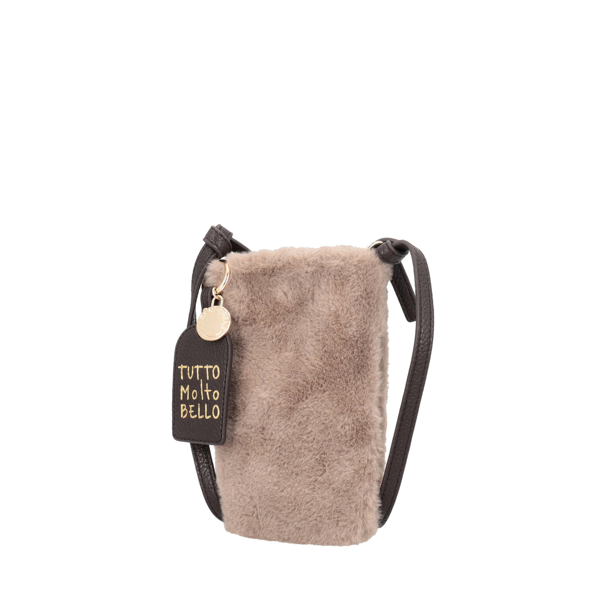 Oslo dove-grey teddy shoulder bag - Collezione Fall Winter | Le Pandorine