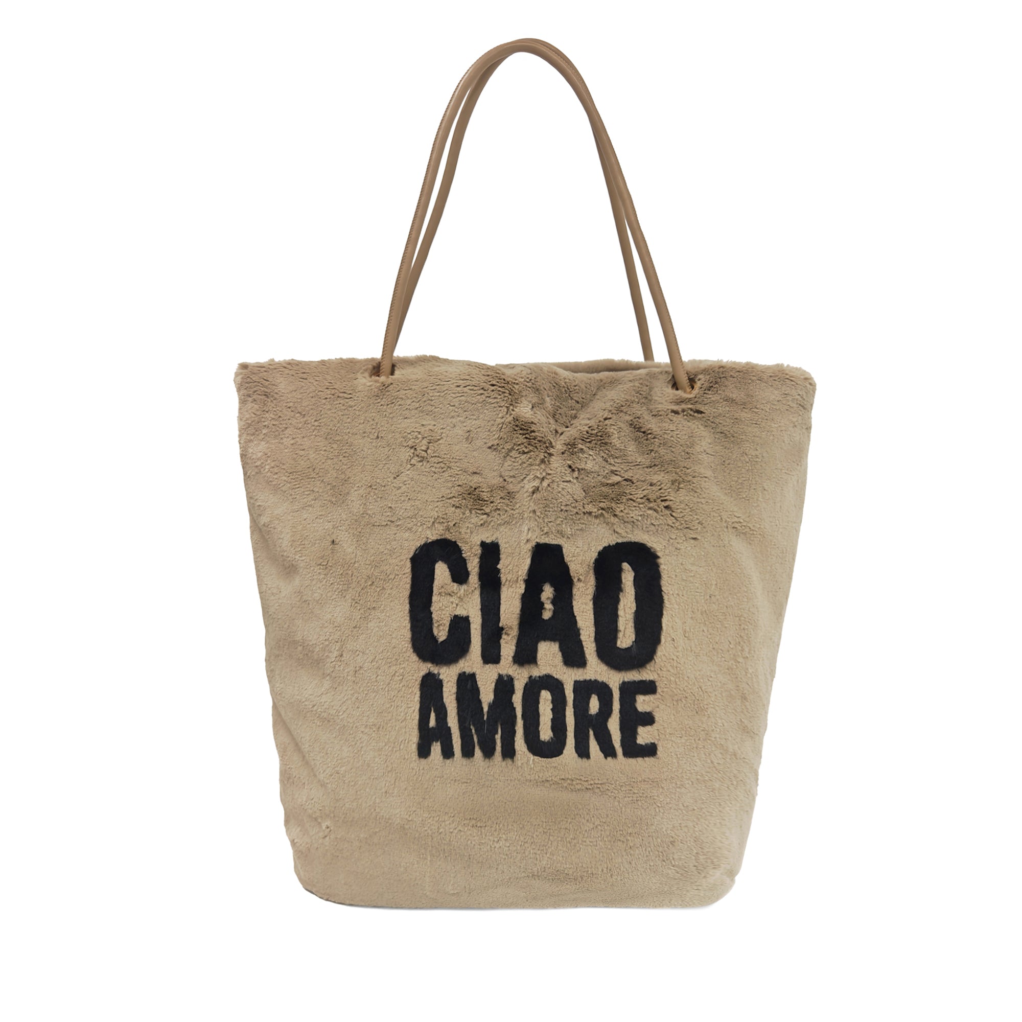 Shopping Stoccolma "Ciao Amore" colore sabbia - Le Pandorine | Le Pandorine