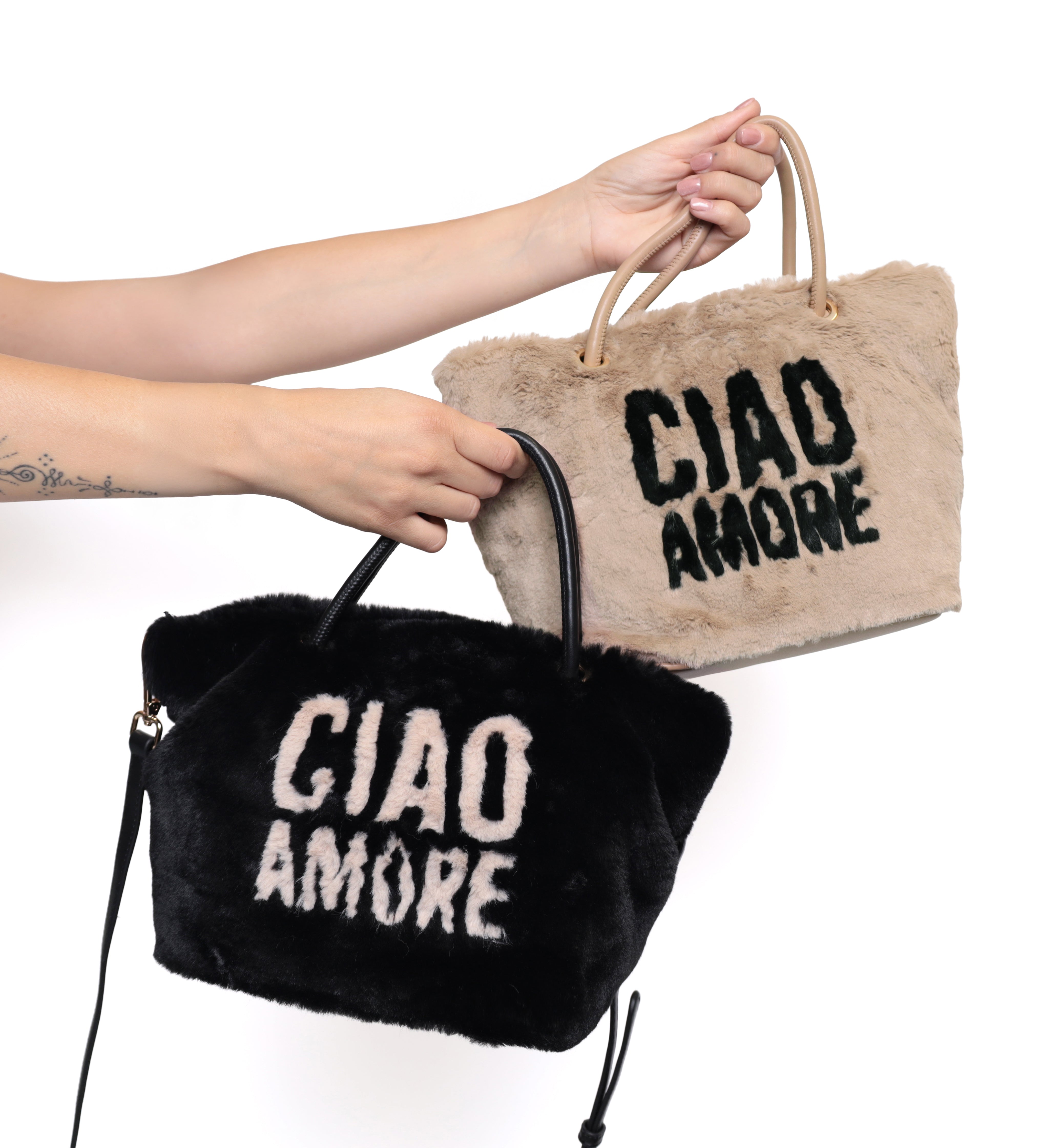 PF2623B81.C04 - Tote bag Stoccolma "Ciao Amore" colore sabbia - NATURALE | Le Pandorine