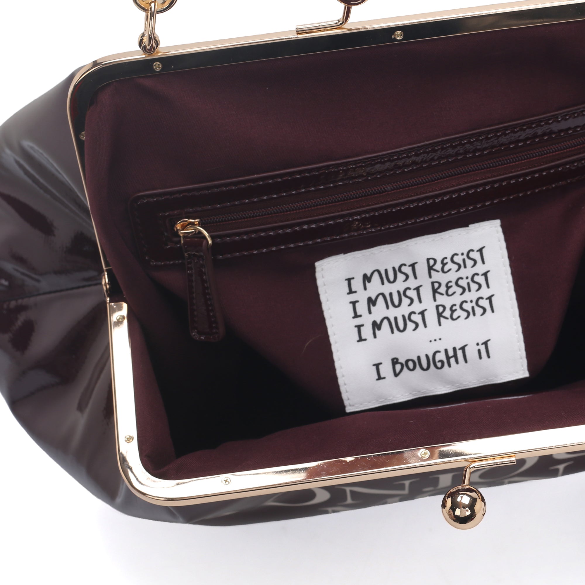 Borsa a spalla Nizza in vernice colore bordeaux - Le Pandorine | Le Pandorine