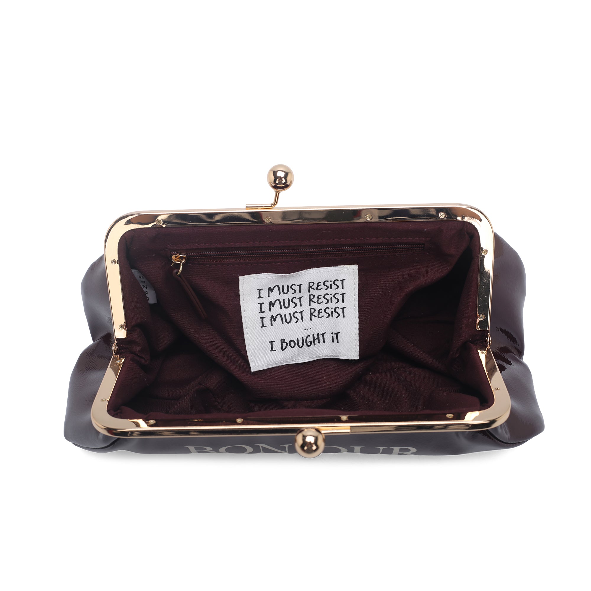 PF2629B73.C23 - Pochette Nizza in vernice colore bordeaux - ROSSO | Le Pandorine