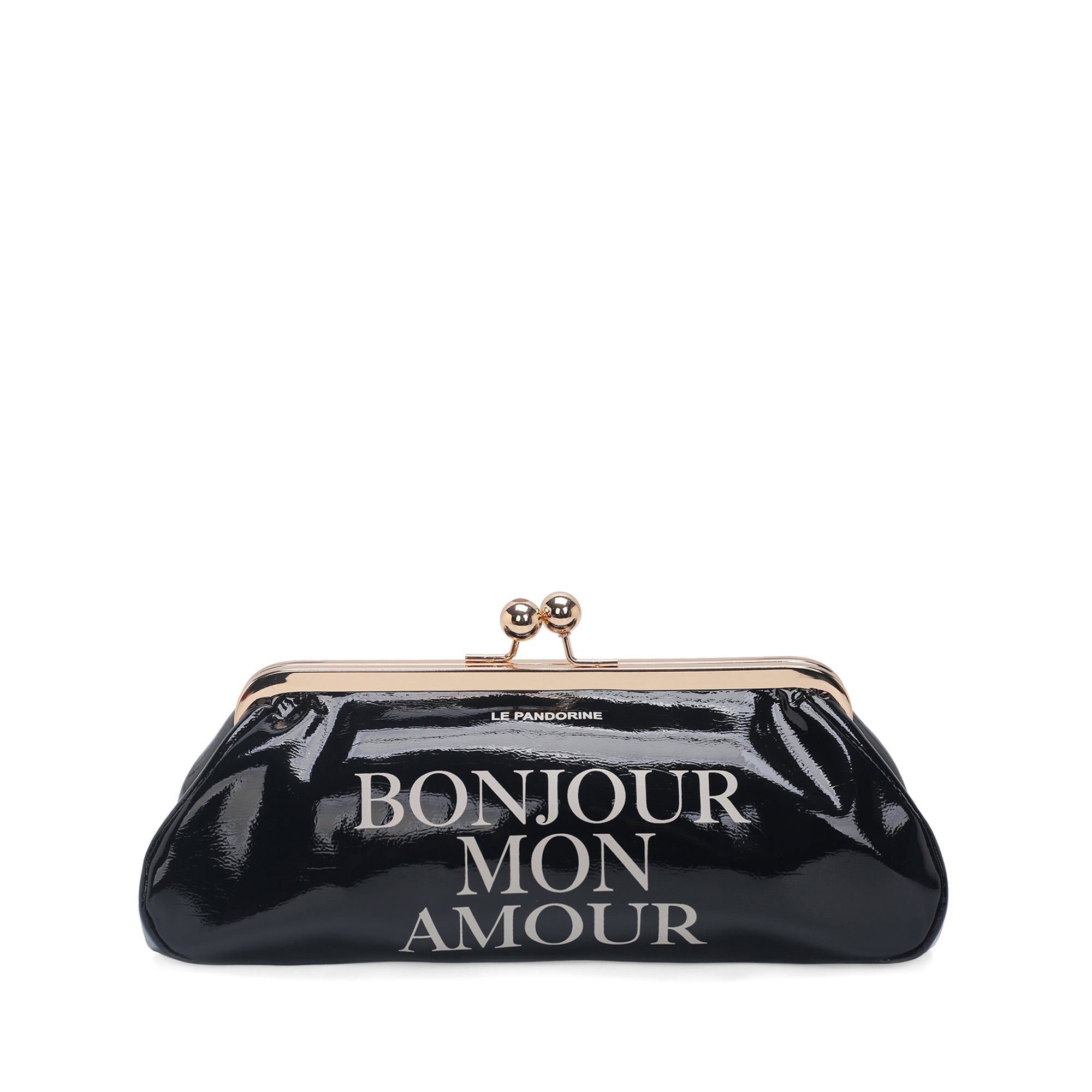 PF2629B73.C99 - Pochette Nizza in vernice colore nero - NERO | Le Pandorine