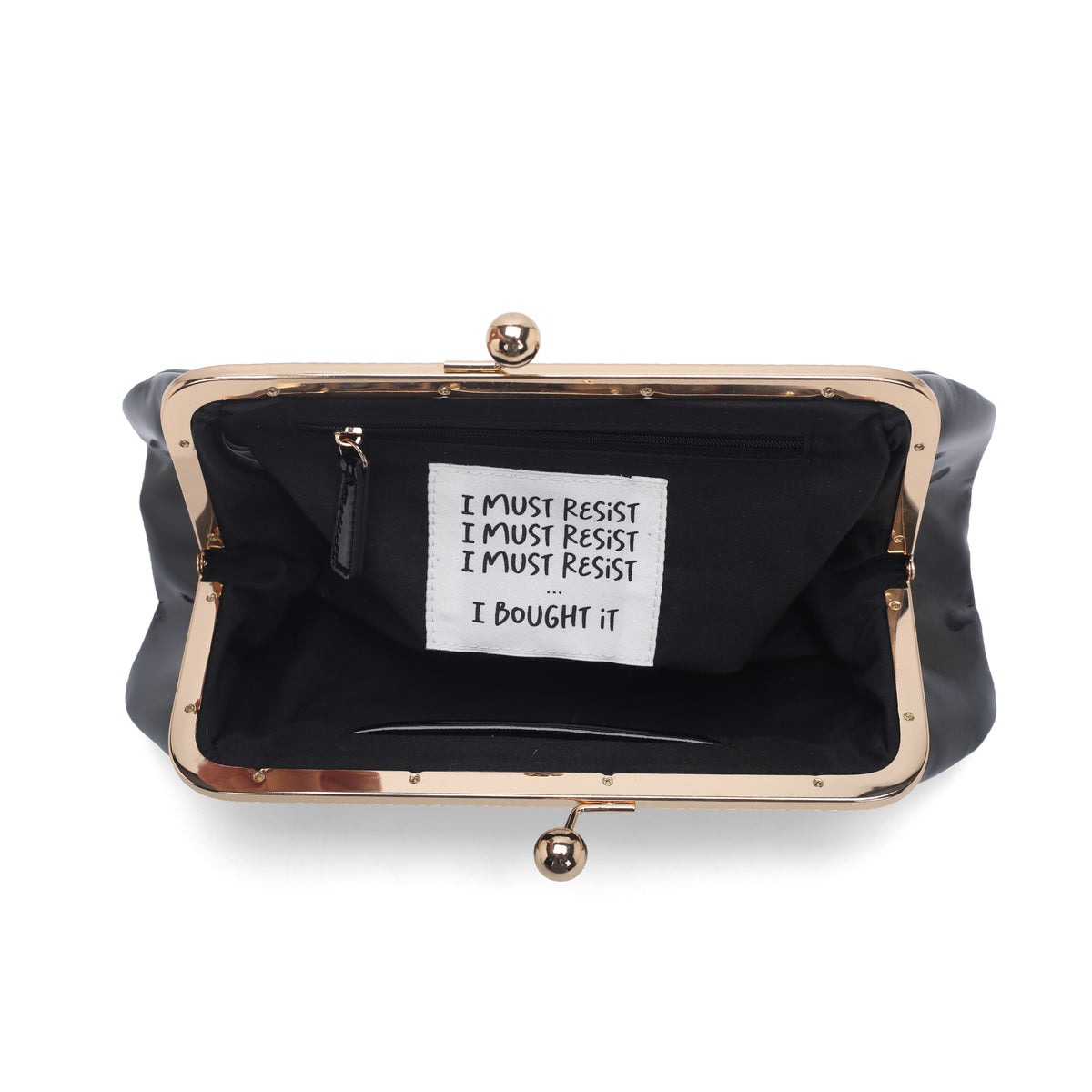 PF2629B73.C99 - Pochette Nizza in vernice colore nero - NERO | Le Pandorine
