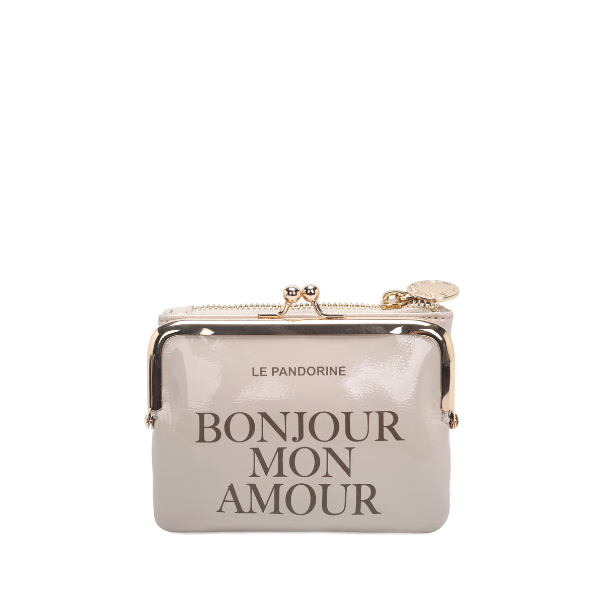 PF2629B74.C05 - Pochette doppia Nizza in vernice colore beige - NATURALE | Le Pandorine