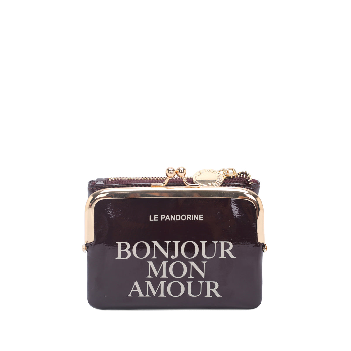 PF2629B74.C23 - Pochette doppia Nizza in vernice colore bordeaux - ROSSO | Le Pandorine