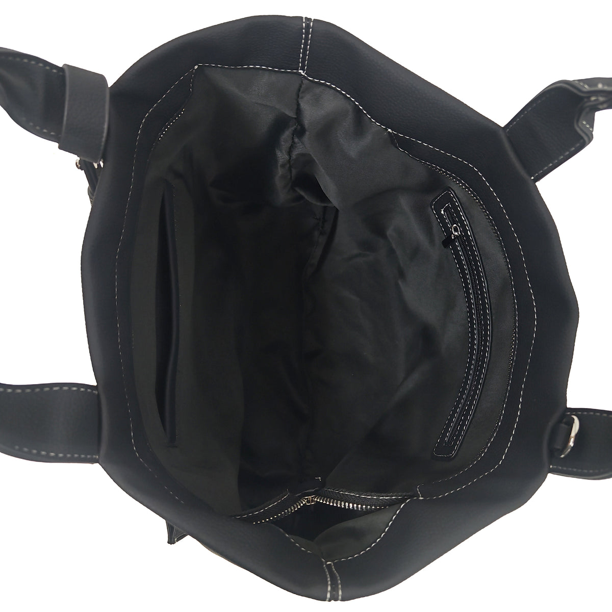 Shopping bag Kyoto con tasche colore nero - Collezione Fall Winter | Le Pandorine