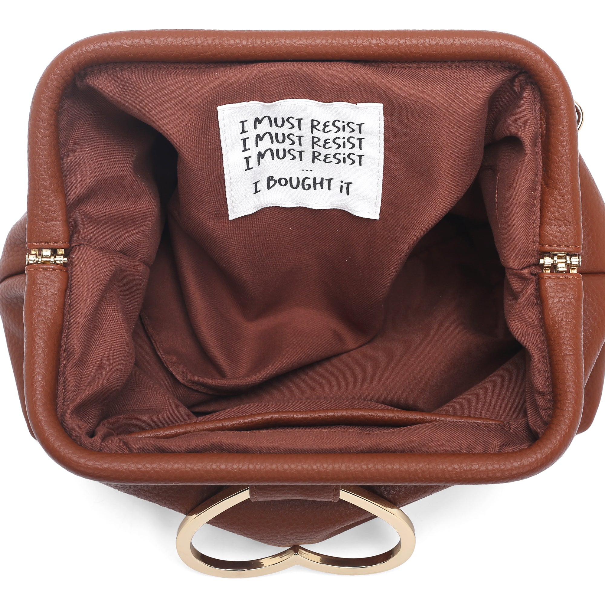 Borsa a spalla media Venezia manico a cuore colore cuoio - Collezione Fall Winter | Le Pandorine