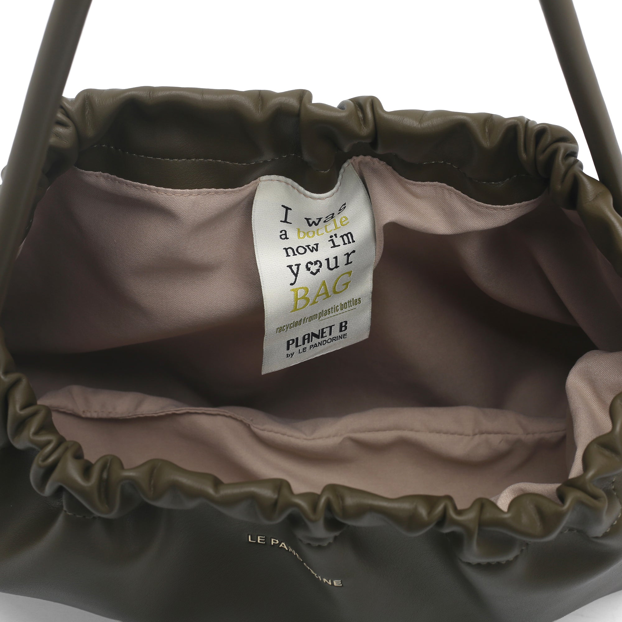 PF263B540.C41 - Borsa a spalla Bottle in materiale riciclato colore verde militare - VERDE | Le Pandorine