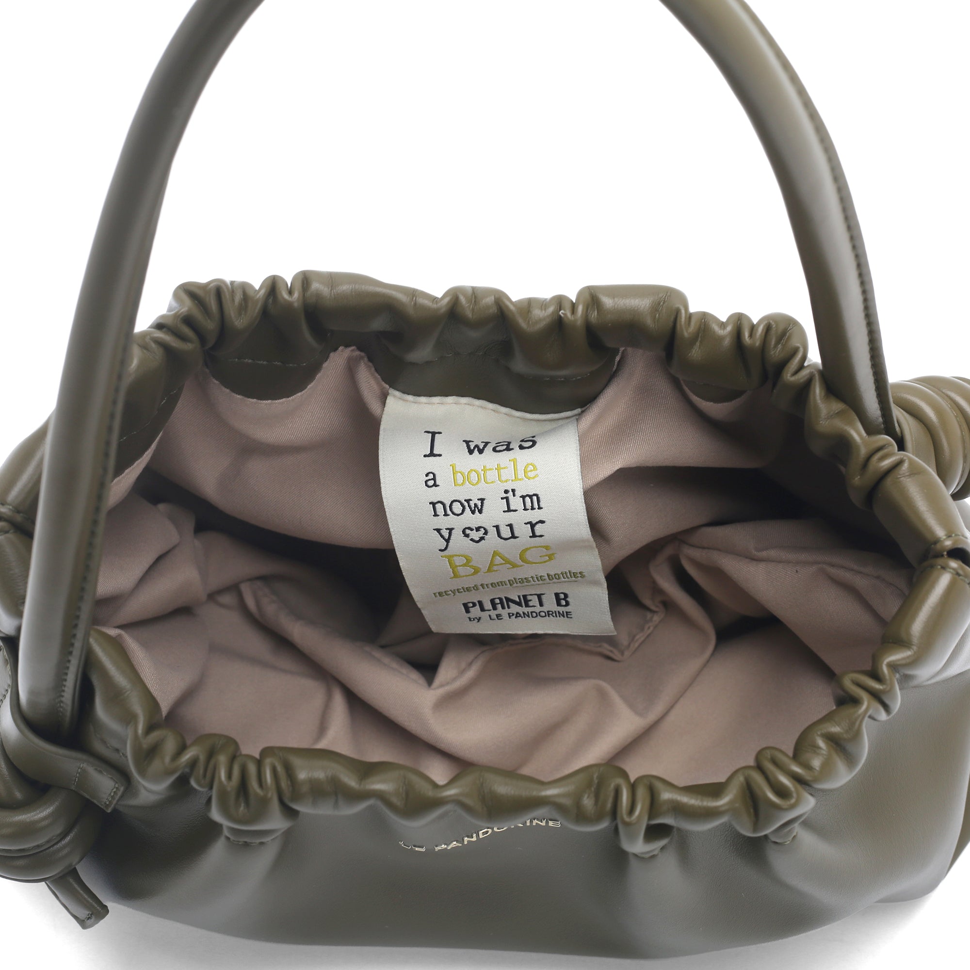 PF263B541.C41 - Borsa a spalla Bottle in materiale riciclato colore verde militare - VERDE | Le Pandorine