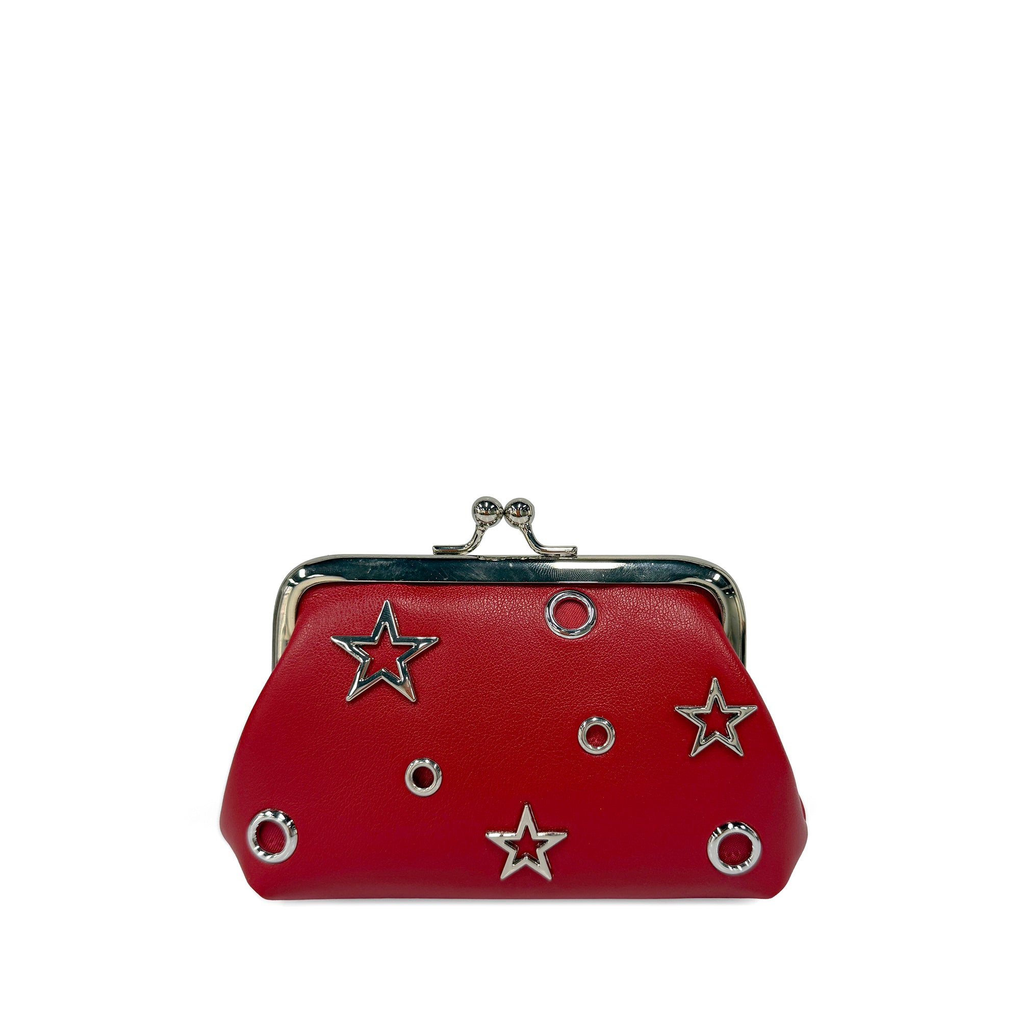 Portamonete Las Vegas con borchie colore rosso - Collezione Fall Winter | Le Pandorine