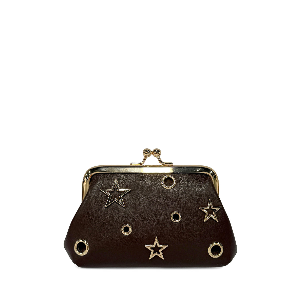 Portamonete Las Vegas con borchie colore testa di moro - Collezione Fall Winter | Le Pandorine