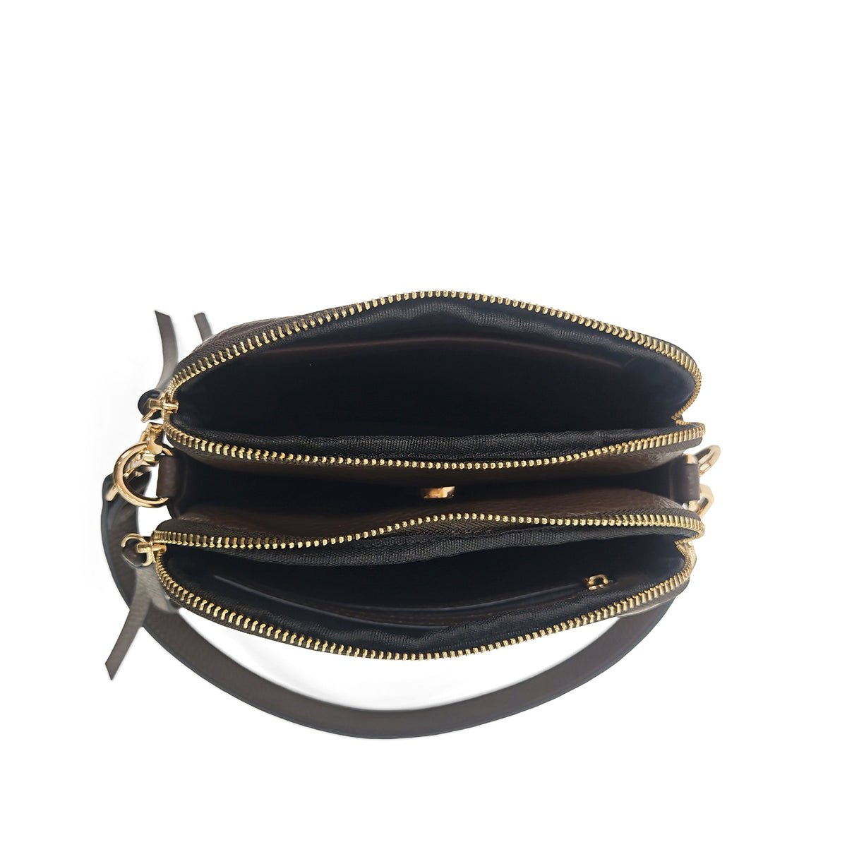 PF266B551.C99 - Tracolla con due zip Berlino colore nero - BLACK | Le Pandorine