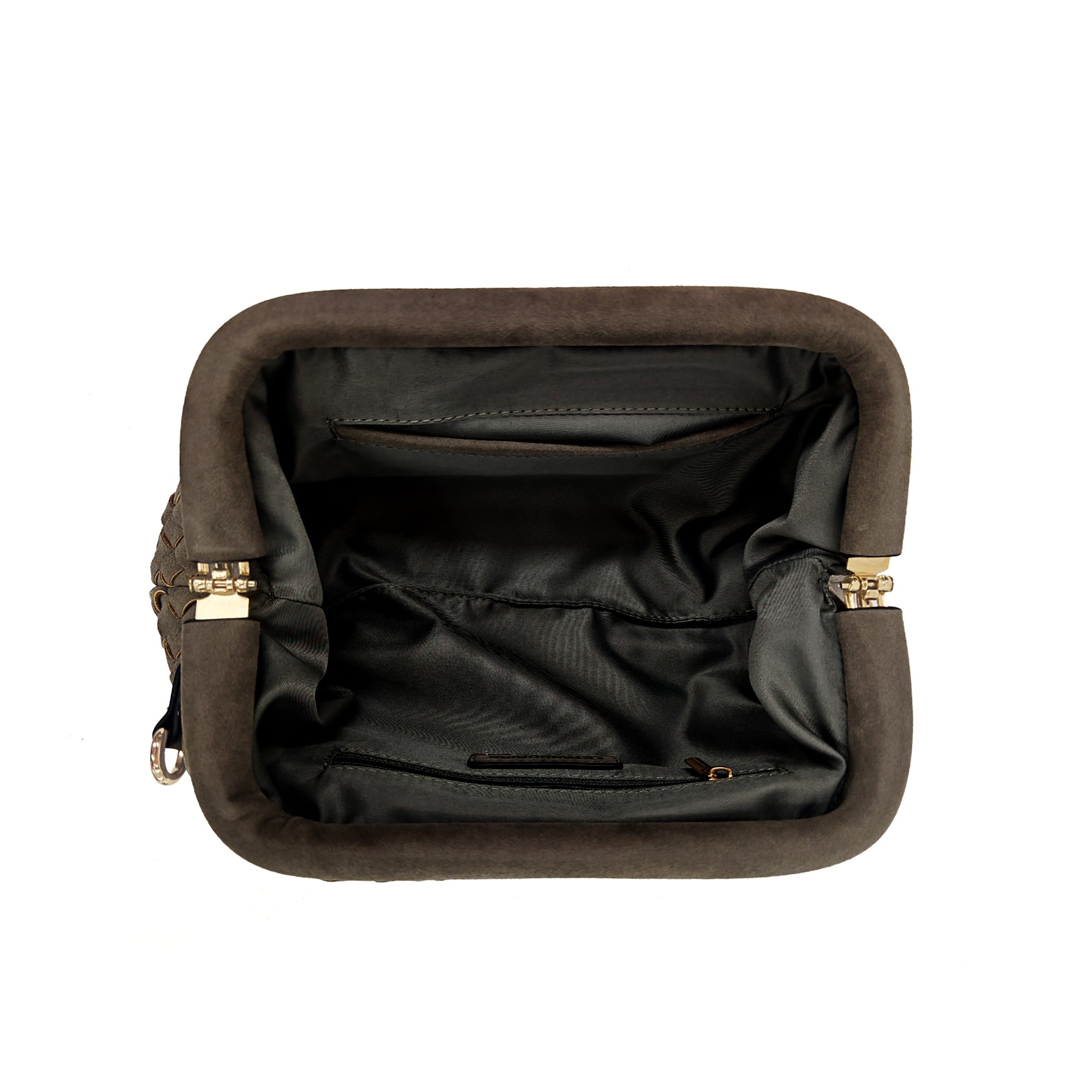 PF268B586.C60 - Pouch intrecciata Panama colore testa di moro - MARRONE | Le Pandorine