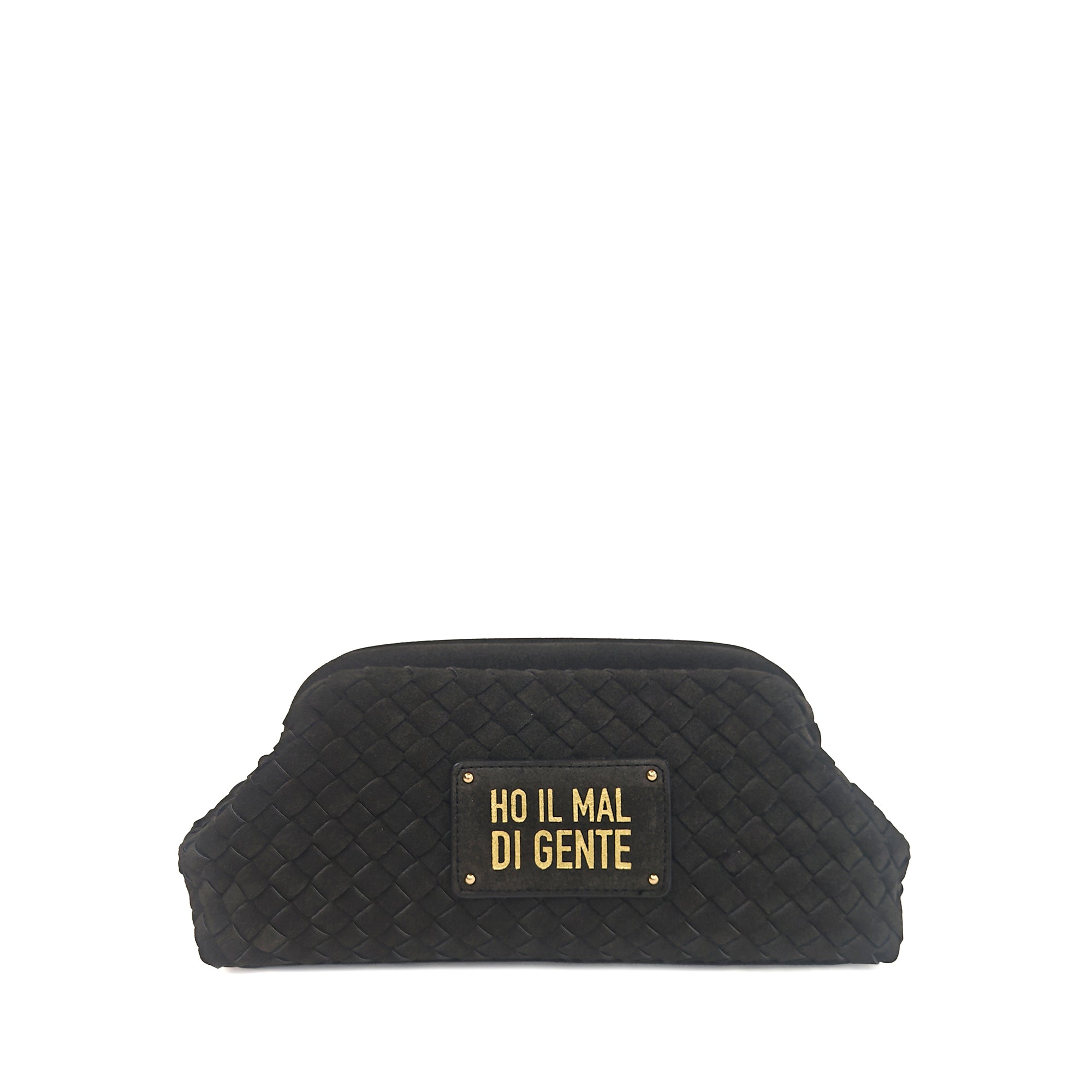 PF268B586.C99 - Pouch intrecciata Panama colore nero - NERO | Le Pandorine