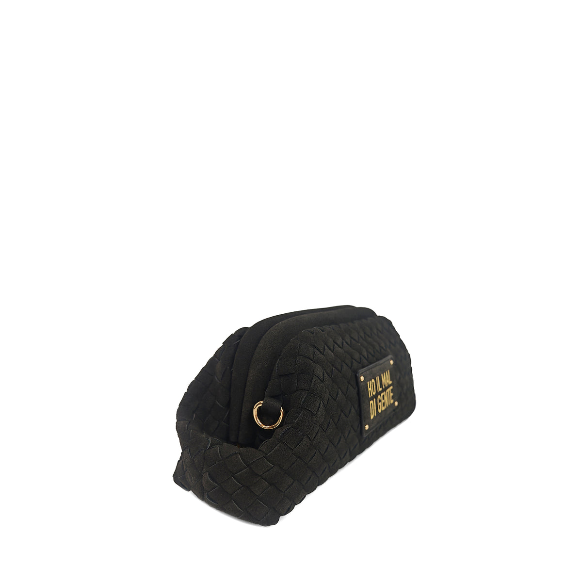 PF268B586.C99 - Pouch intrecciata Panama colore nero - NERO | Le Pandorine