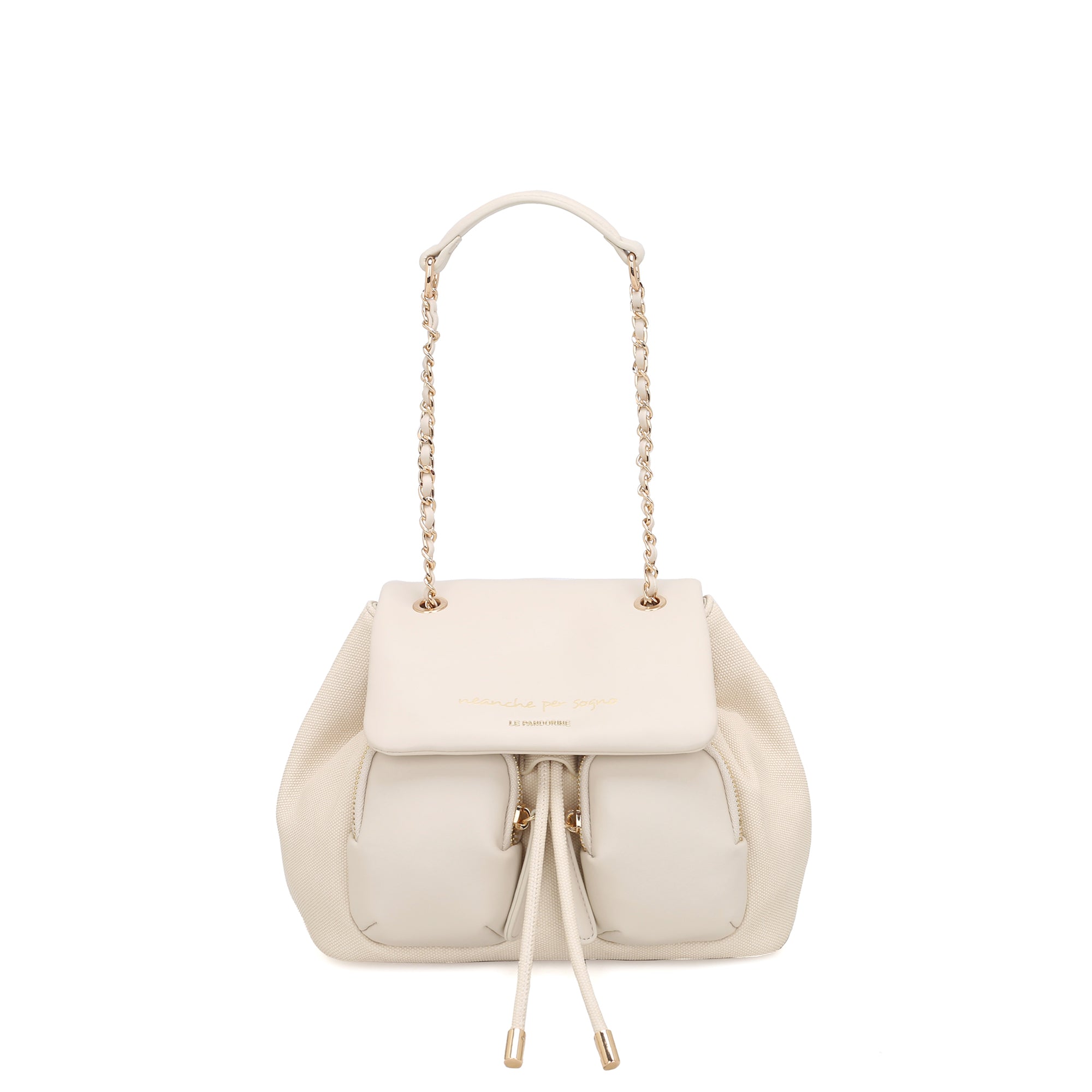 beige Alice Backpack - NATURAL | Le Pandorine