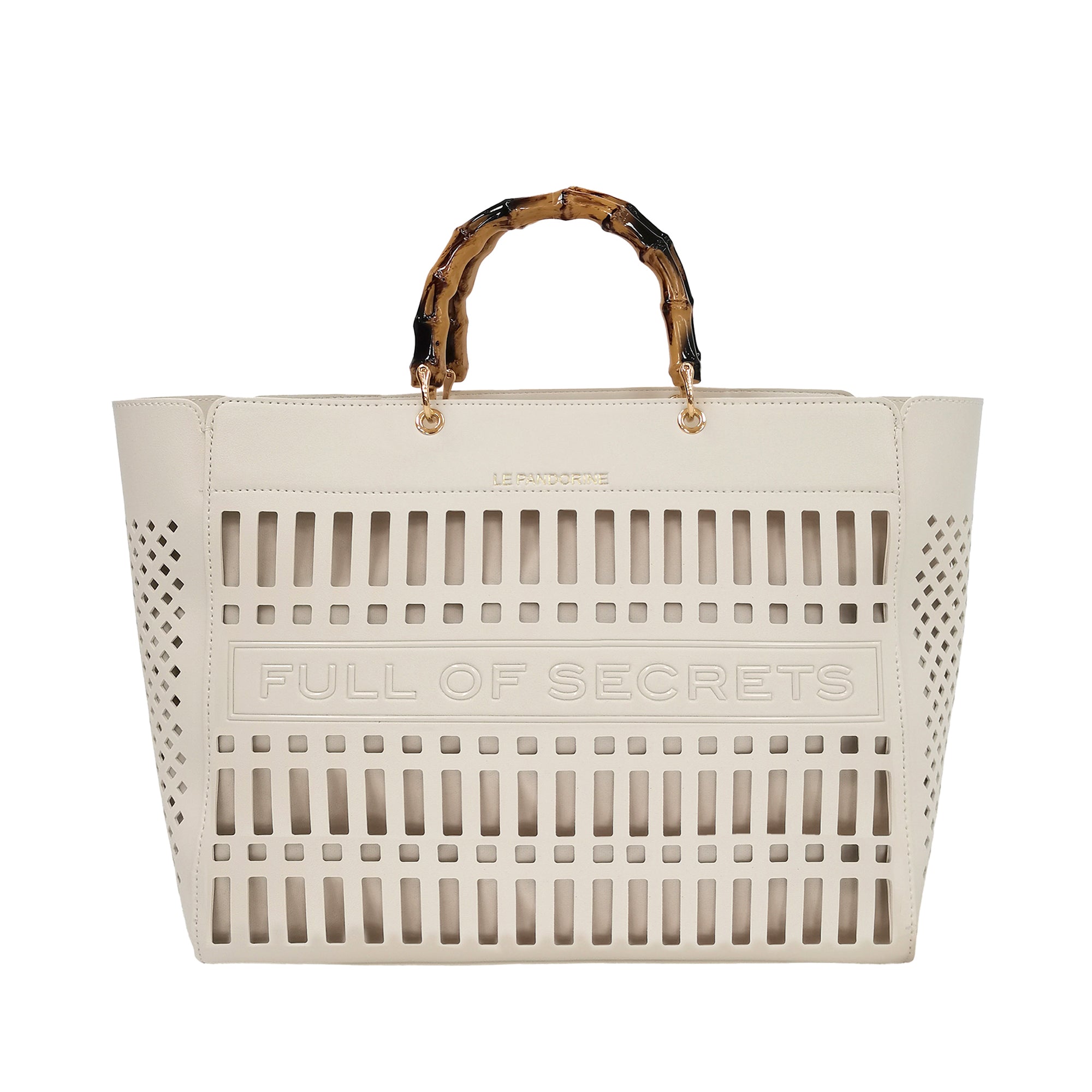 white Laser Handbag - Women's Handbags | Le Pandorine