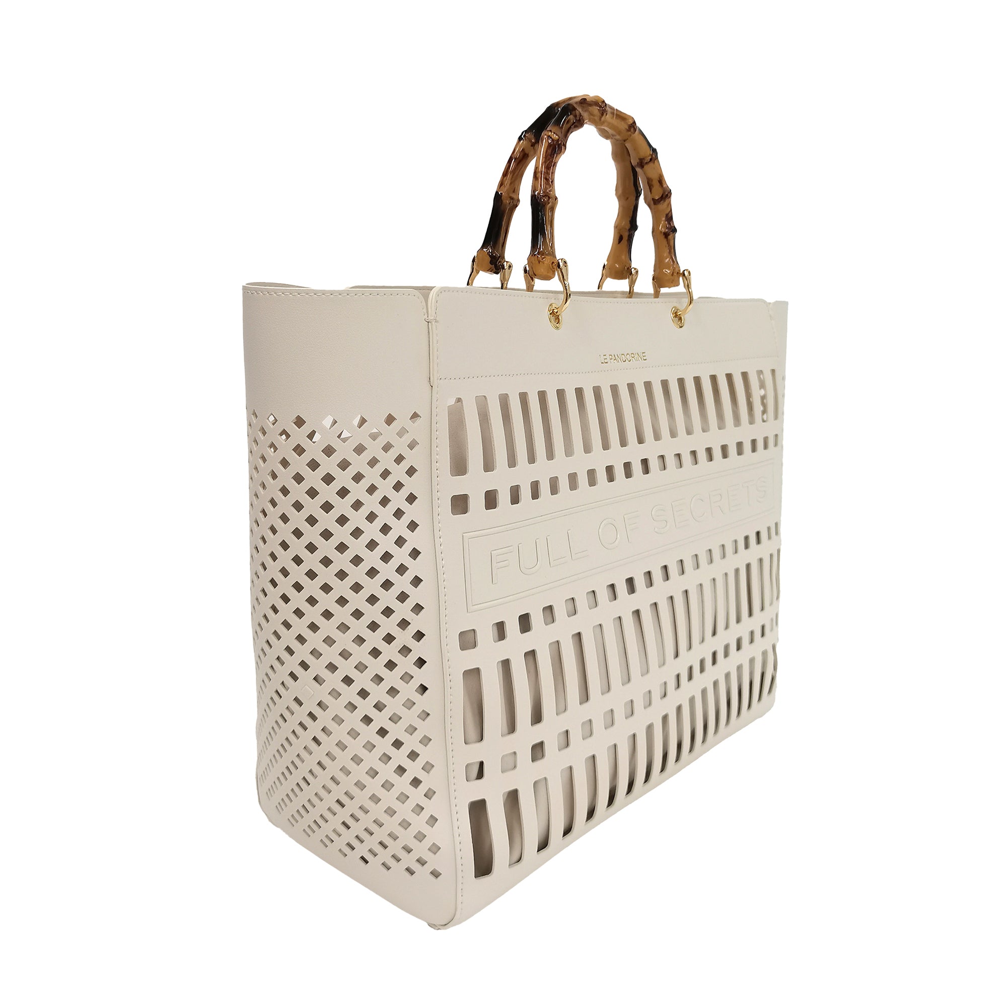 white Laser Handbag - Women's Handbags | Le Pandorine