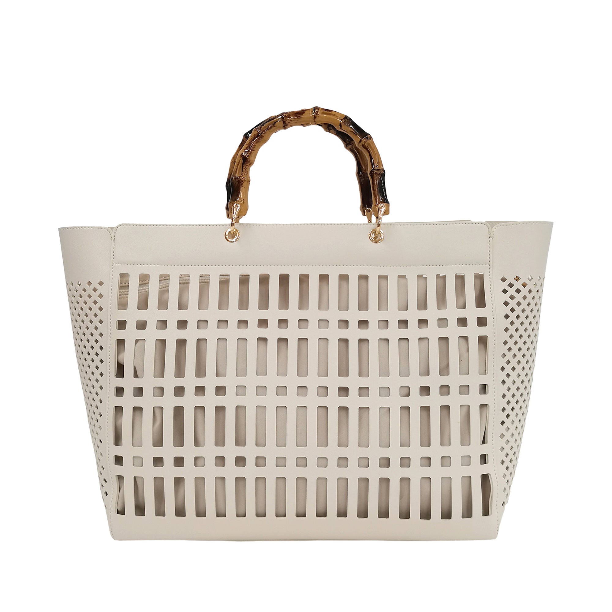 white Laser Handbag - WHITE | Le Pandorine